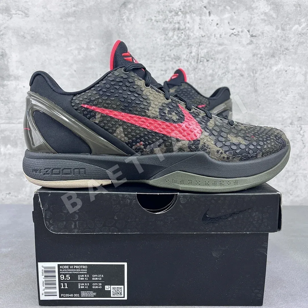 나이키 [GX] 코비 6 프로트로 블랙 레드 FQ3546-001 201374 Nike Kobe 6 Protro Italian Camo ZK6
