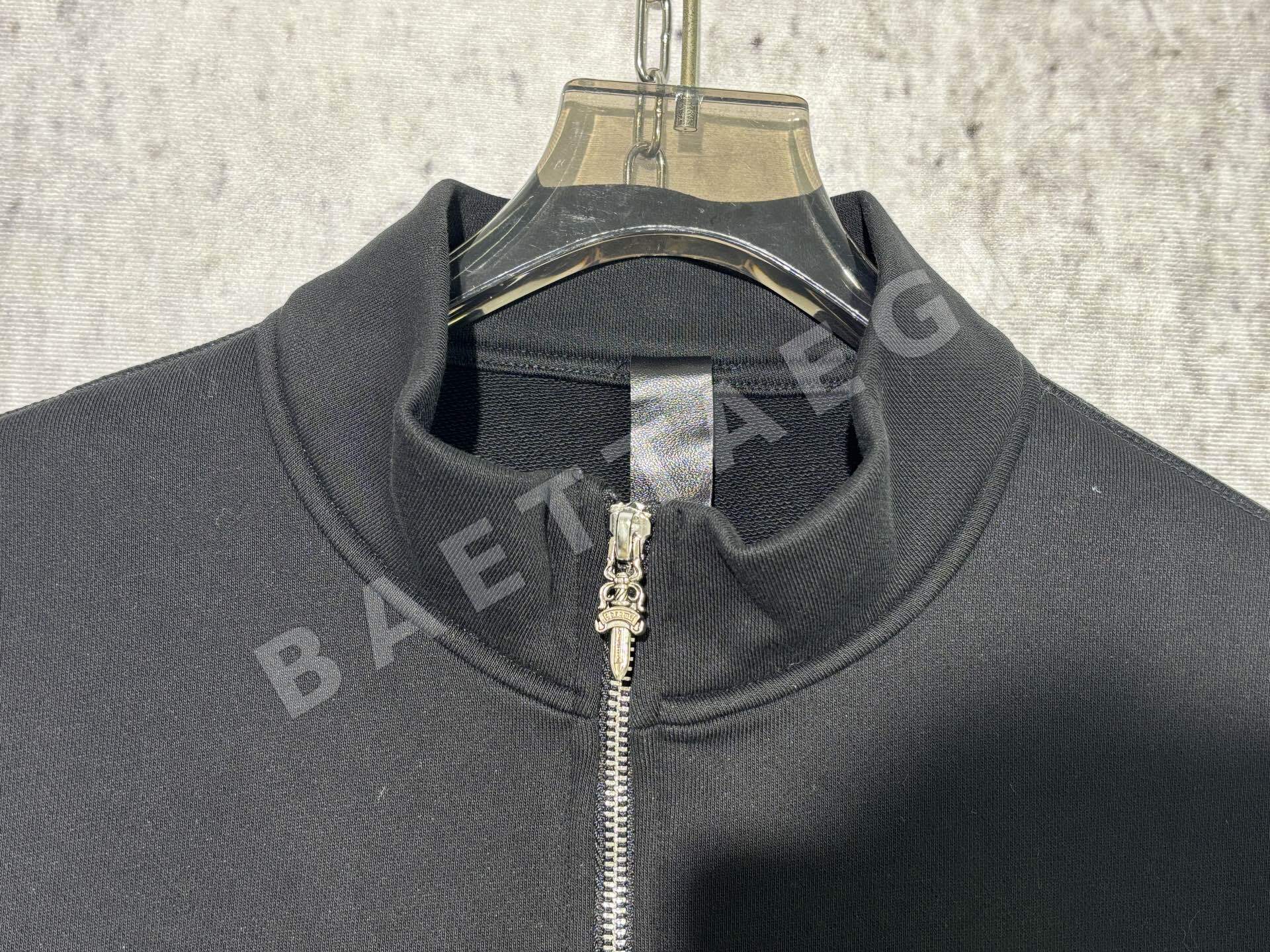크롬하츠 스탠드 카라 자수 레터 프린트 긴팔 스웨트셔츠 26470-F 상세 이미지 5