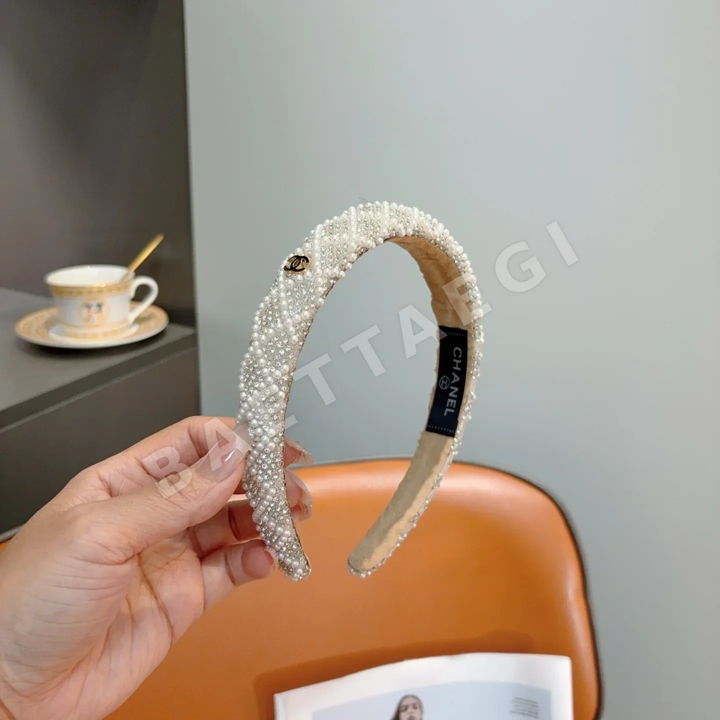 샤넬 진주 헤드밴드 헤어악세사리 상세 이미지 3