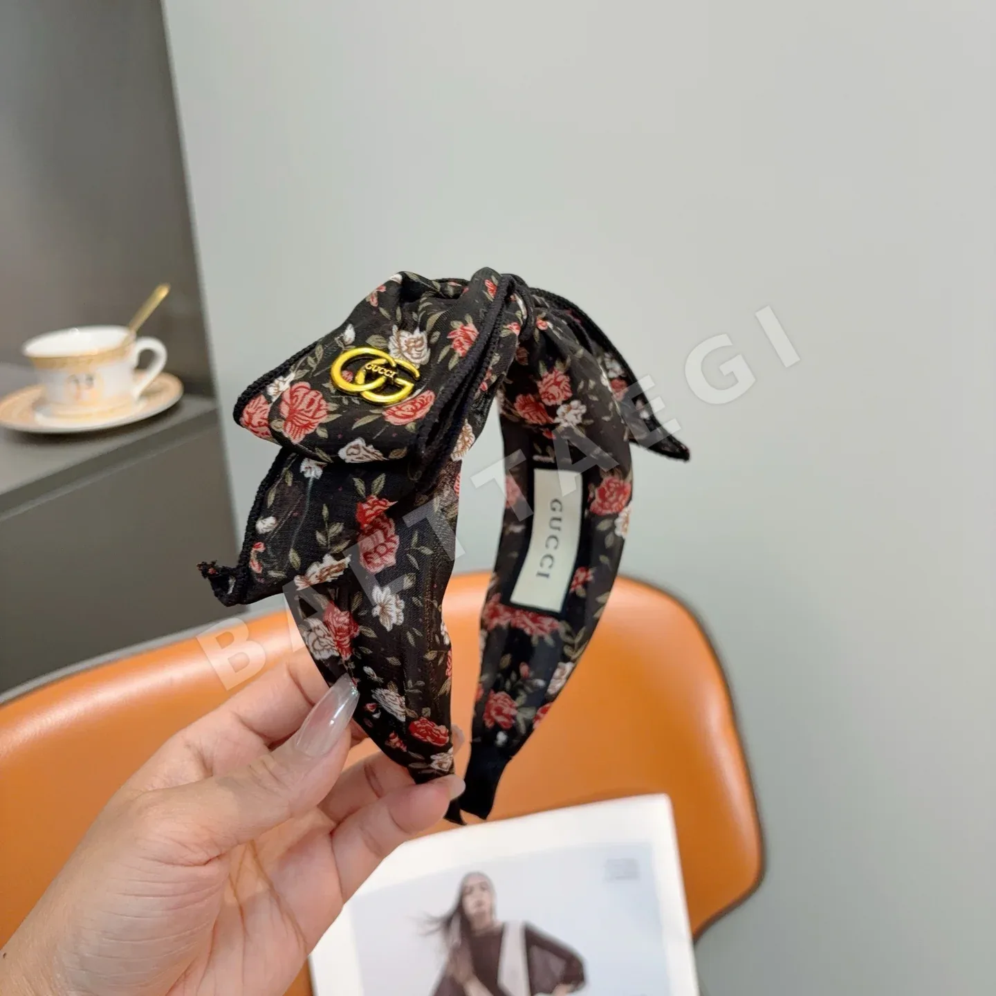 구찌 모노그램 리본 헤어밴드 상세 이미지 3