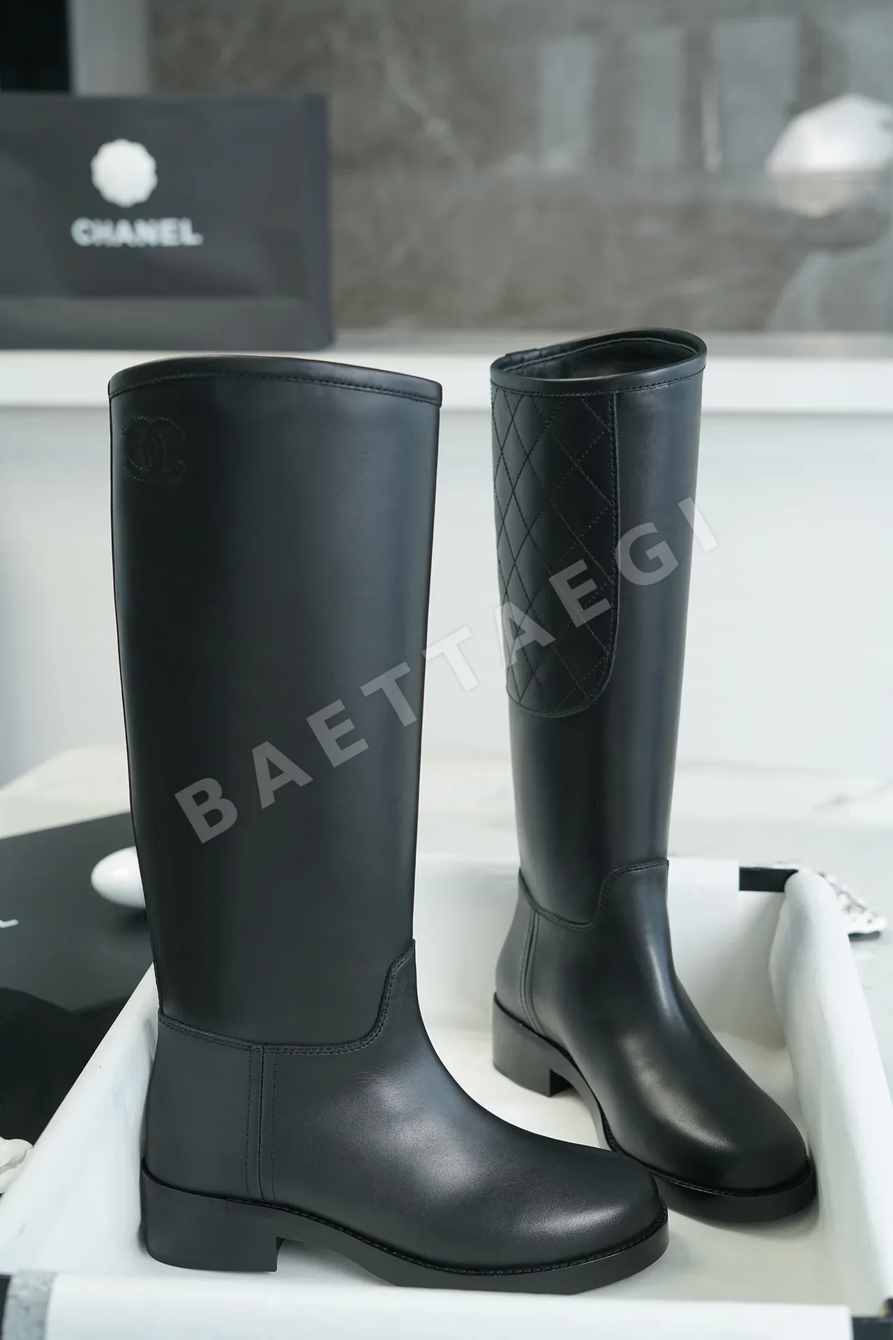 샤넬 부츠 남성 다이아몬드 패턴 상세 이미지 5