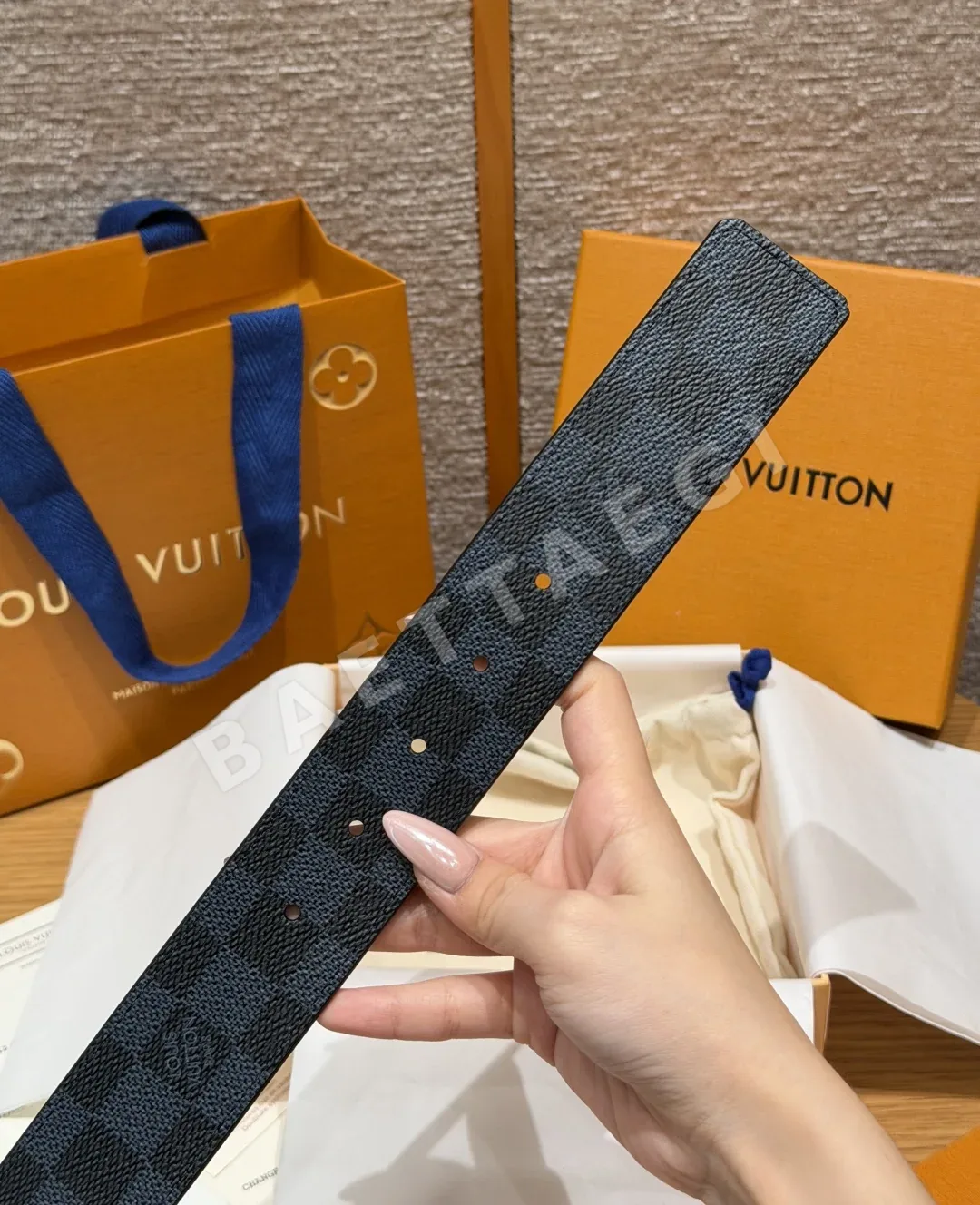 루이비통 다미에 그라피트 캔버스 리버시블 벨트 상세 이미지 8