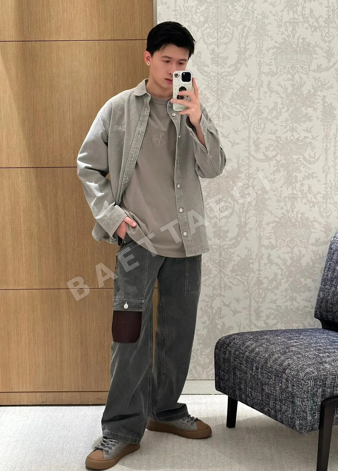 스톤아일랜드 남성 캐주얼 재킷 긴팔 상세 이미지 3