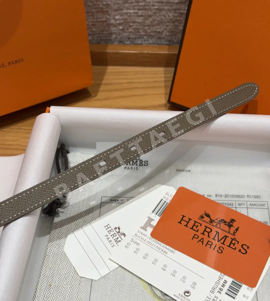 에르메스 럭키 리버시블 자물쇠 장식 벨트 상세 이미지 5