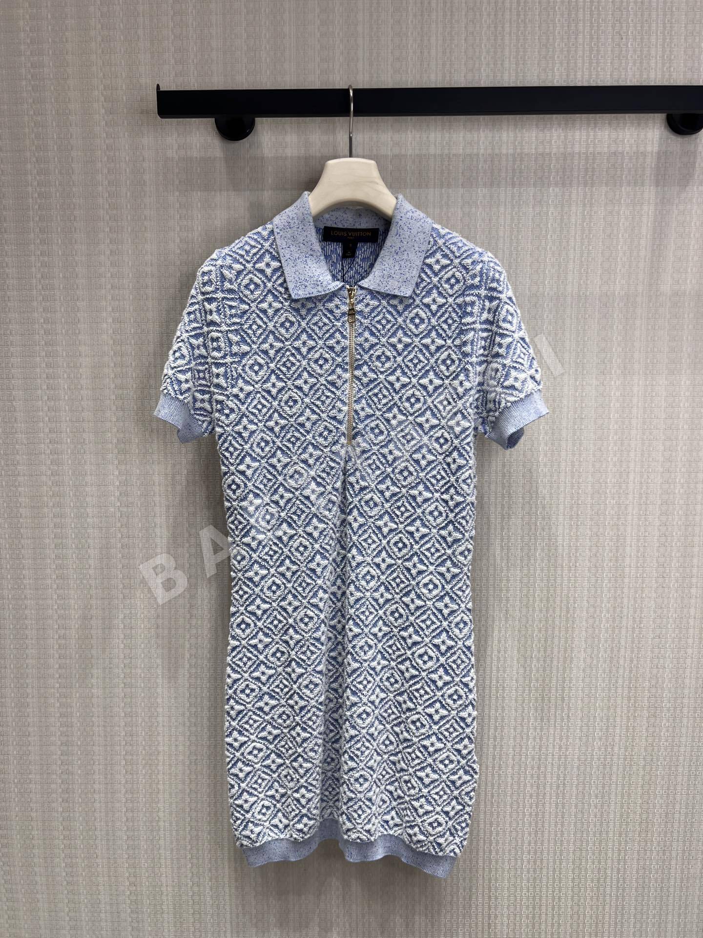 루이비통 모노그램 자카드 니트 폴로카라 원피스 97152