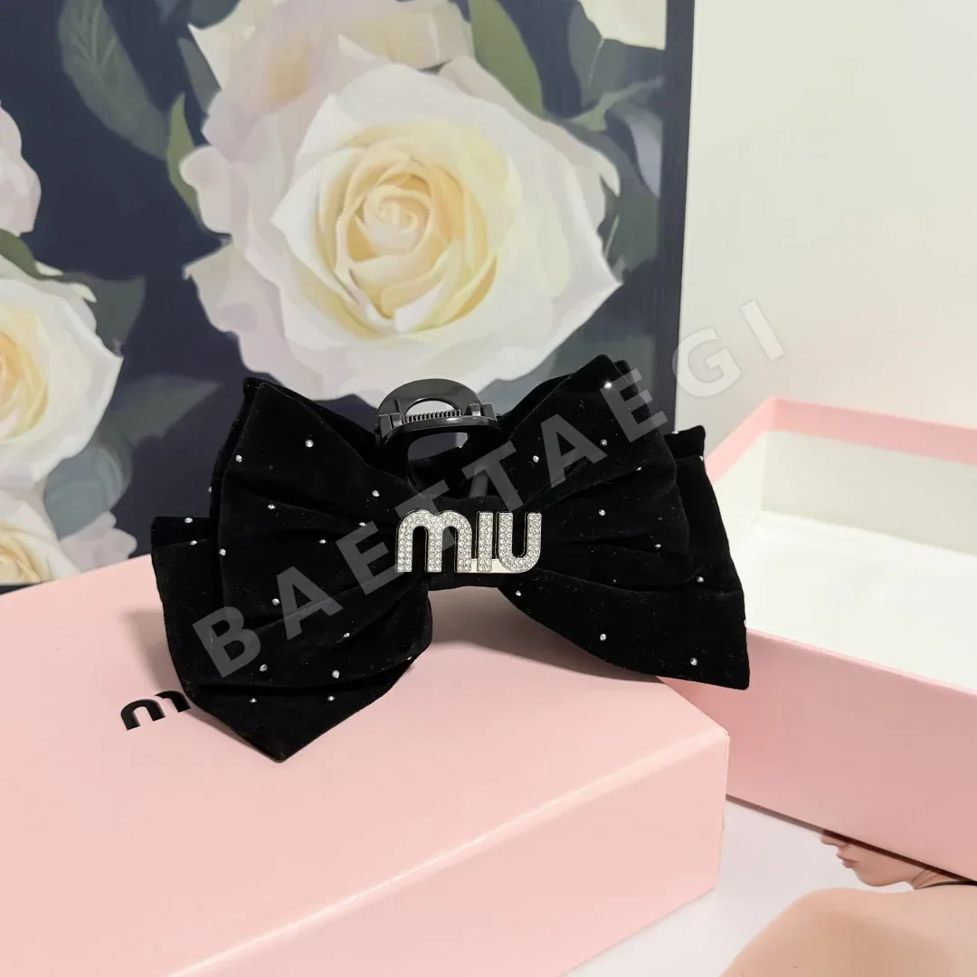 미우미우 빈티지 벨벳 클로 헤어클립 상세 이미지 6