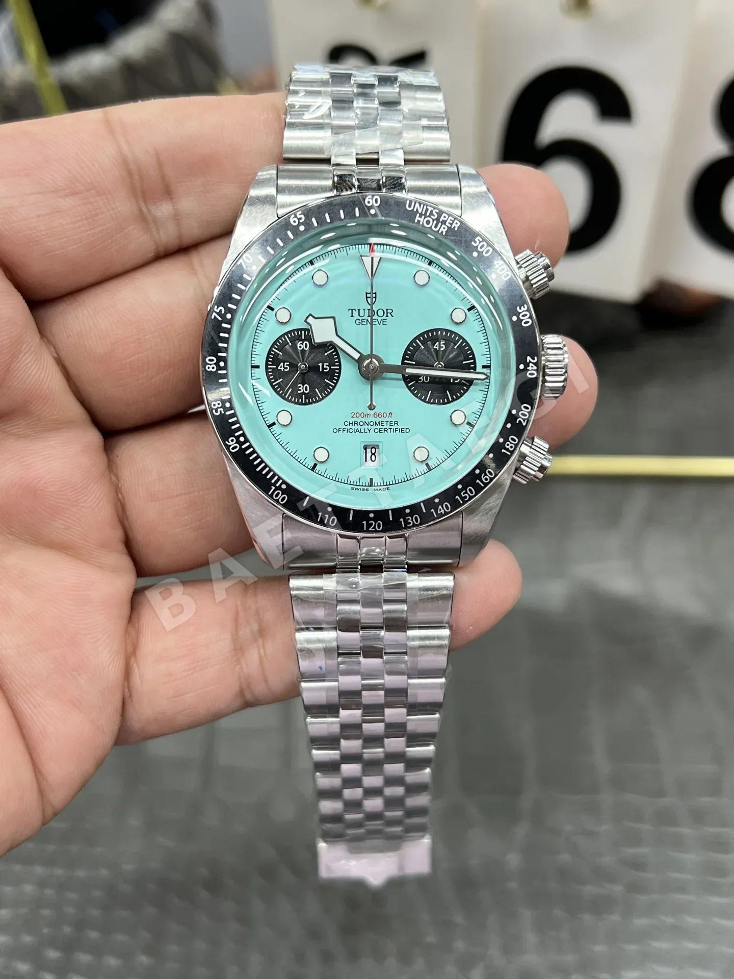 튜더 블랙베이 크로노그래프 딥블루 다이얼 3 T 공장 7750 남성 시계 레플리카 45571 Tudor