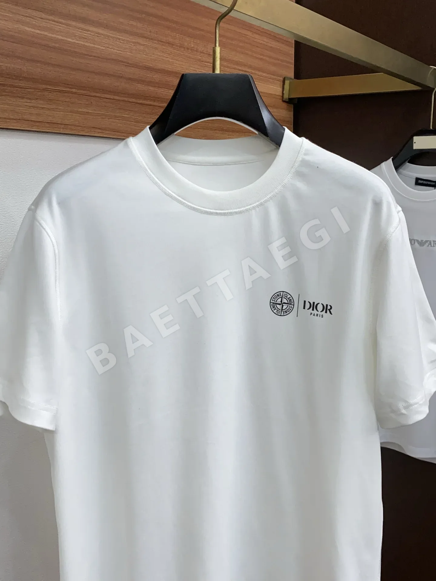 디올 장섬유 코튼 반팔 셔츠 P240 상세 이미지 3