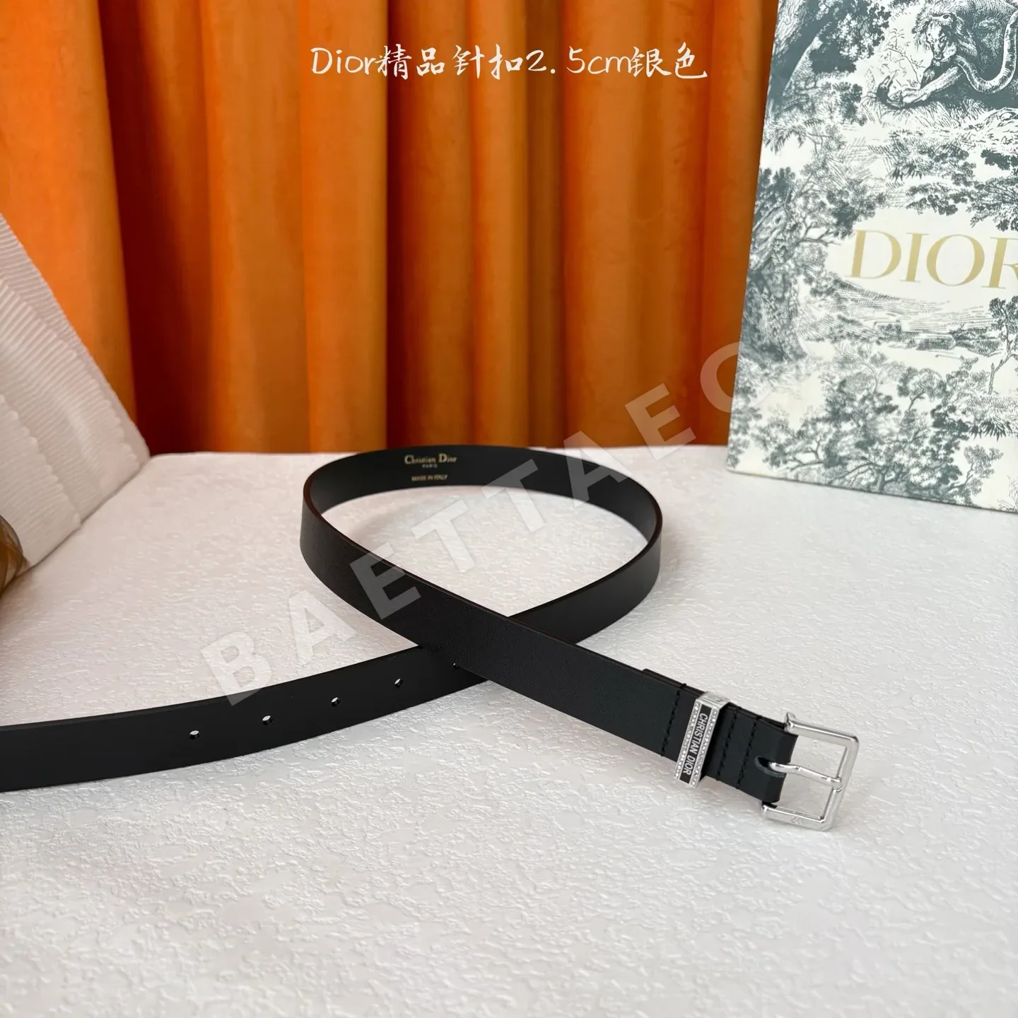 디올 송아지가죽 CD 버클 벨트 상세 이미지 3