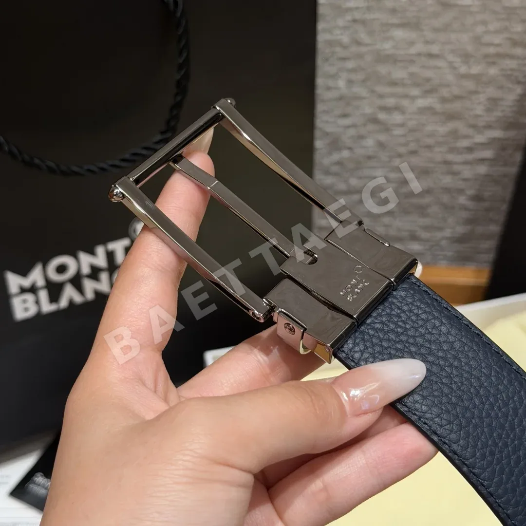 몽블랑 양면 자동 조절 남성 벨트 상세 이미지 5
