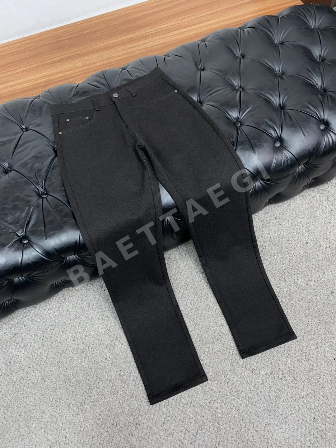 제냐 가죽 라벨 5 포켓 남성 바지 상세 이미지 6