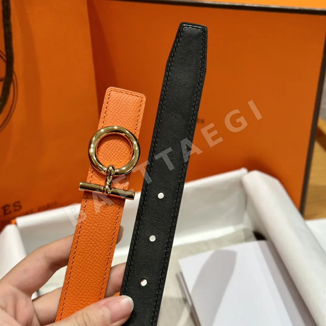 에르메스 셰뉴 당크르 버클 양면 가죽 벨트 상세 이미지 4