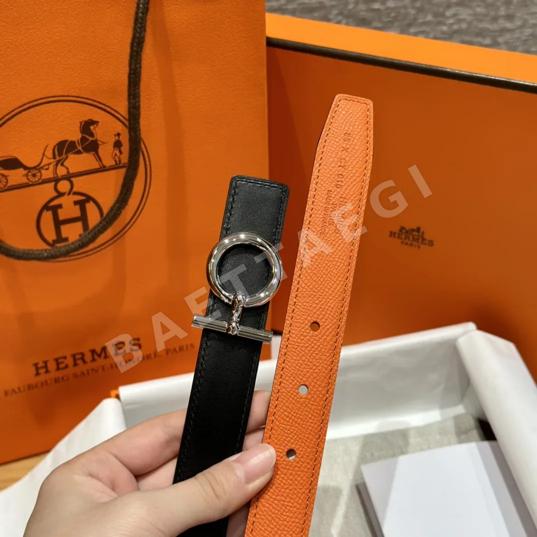 에르메스 셰느당클 버클 여성 가죽 벨트 상세 이미지 8