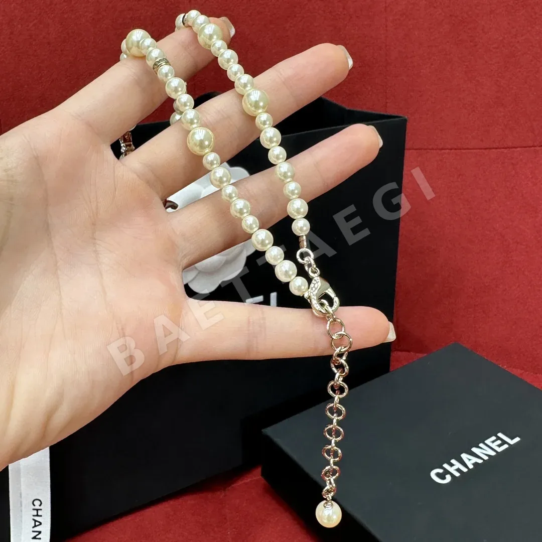 샤넬 진주 스타 더블 C 목걸이 상세 이미지 3