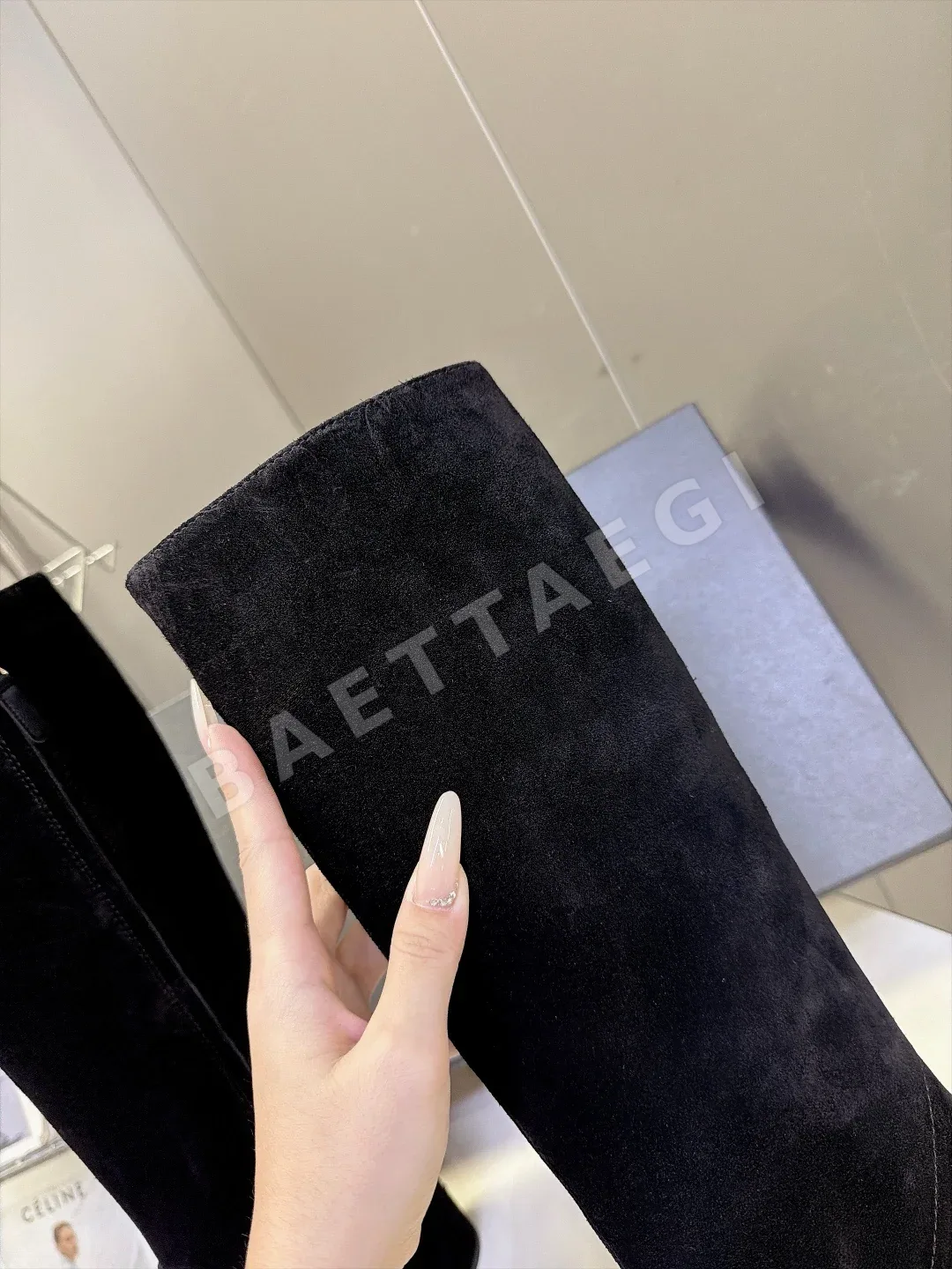 샤넬 부츠 램스킨 더블 C 진주 로고 힐 상세 이미지 8