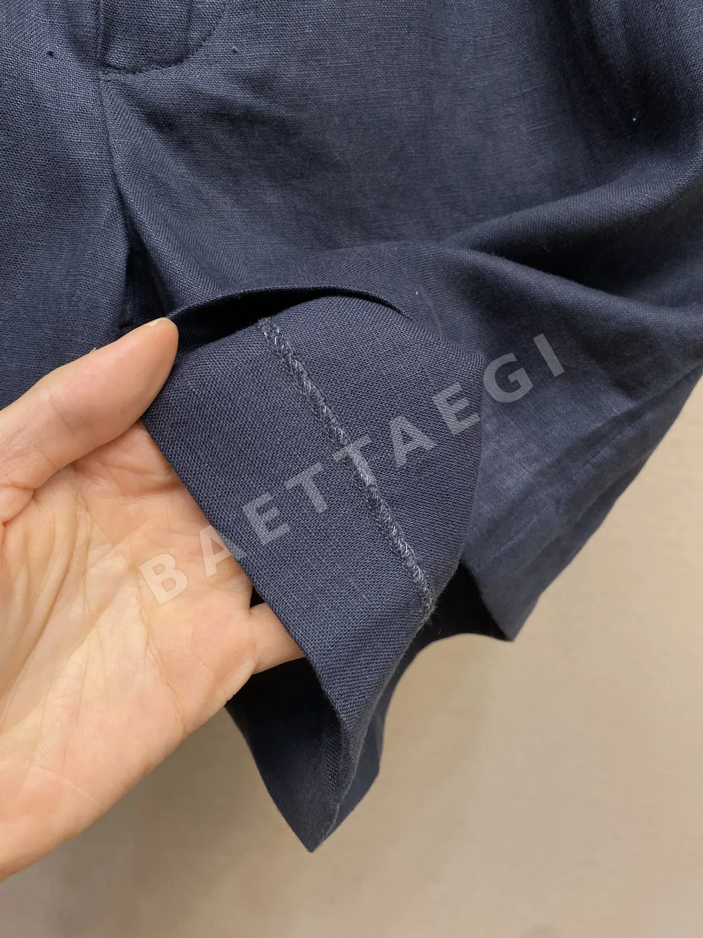 로로피아나 버크스턴 린넨 플리츠 남성 반바지 상세 이미지 8