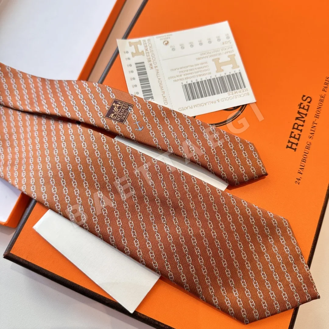 에르메스 실크 핸드 스티치 넥타이 상세 이미지 10