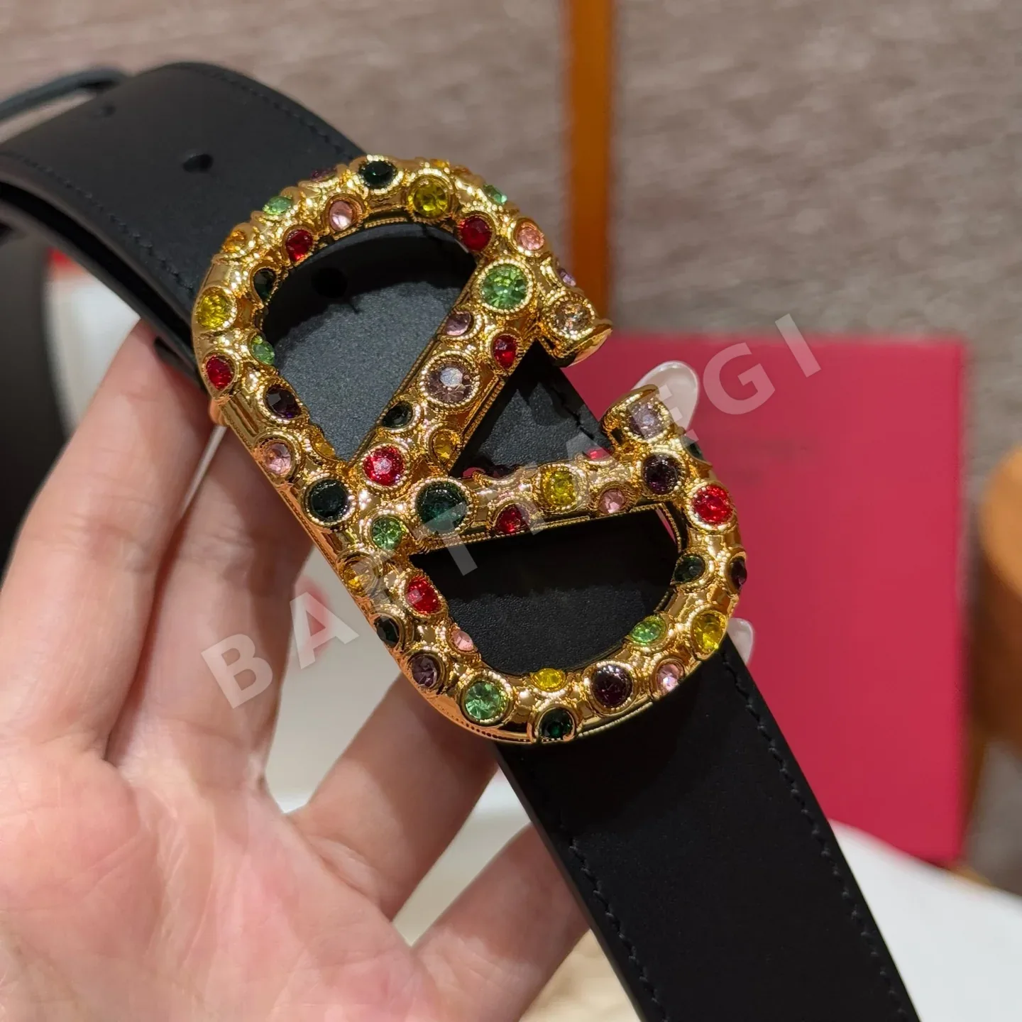 발렌티노 소가죽 양면 벨트 3.0 cm 상세 이미지 4