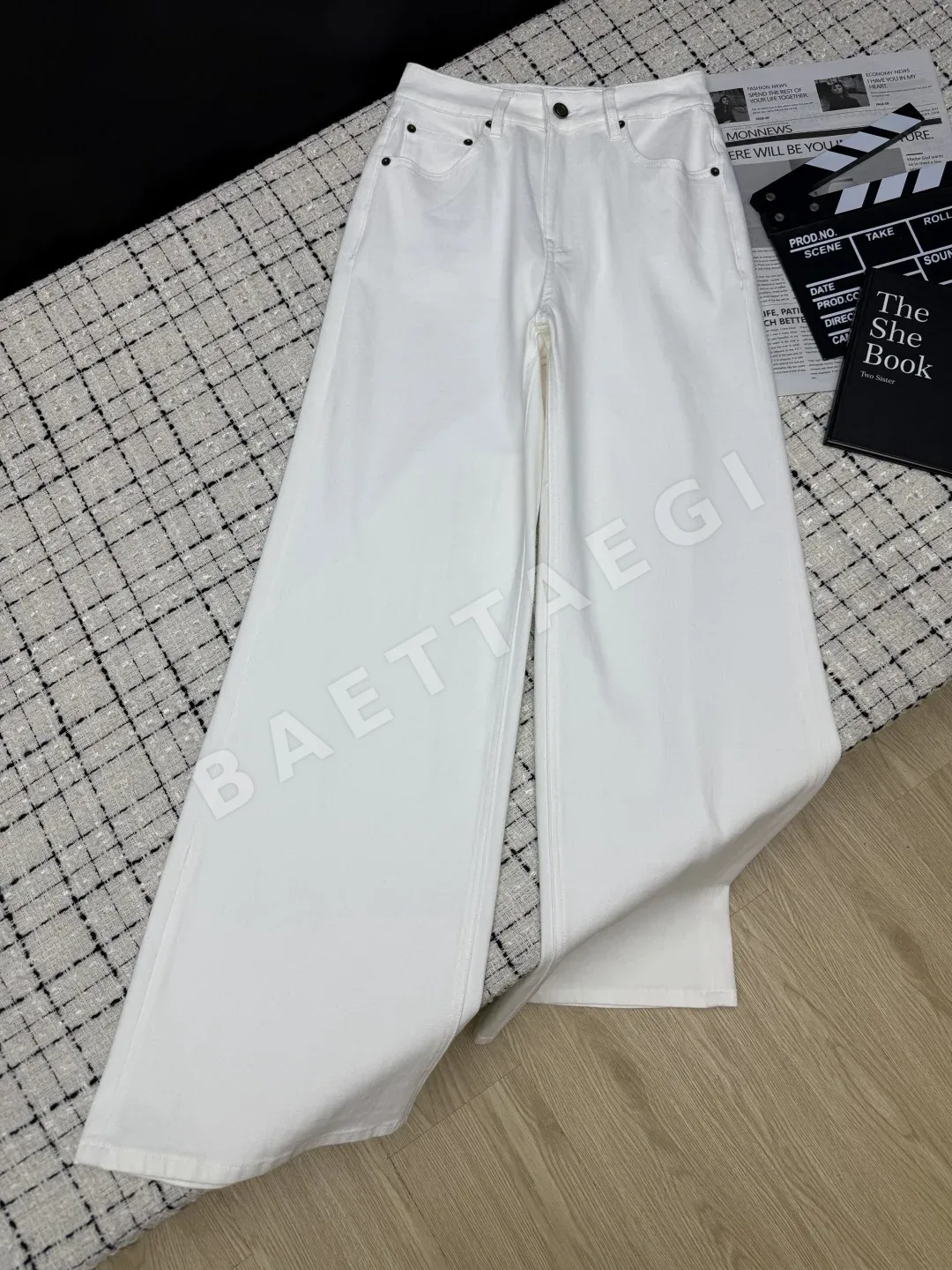 생로랑 스트레이트 데님 바지 상세 이미지 4