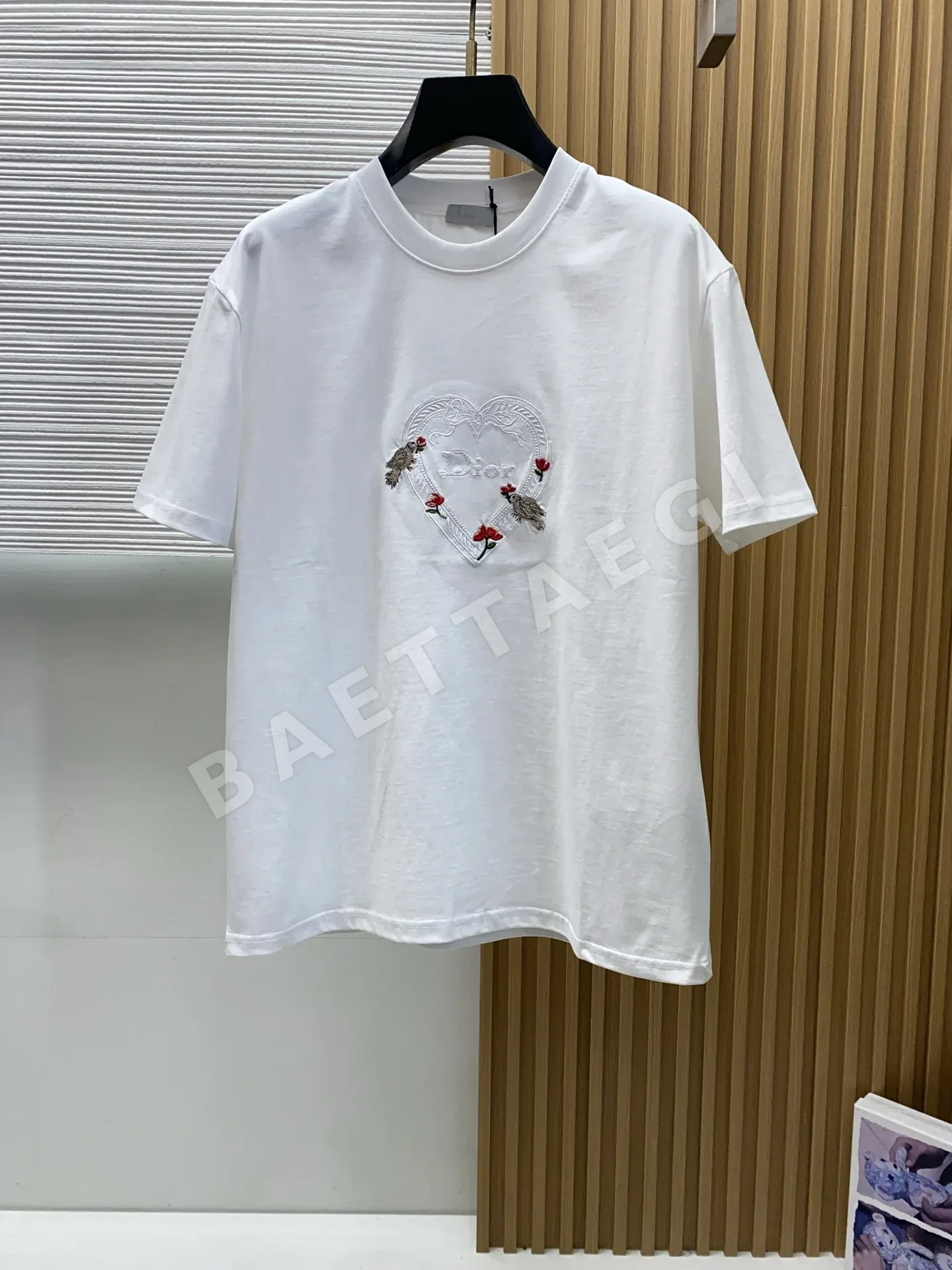 디올 코튼 라운드넥 남성 반팔 티셔츠 47270