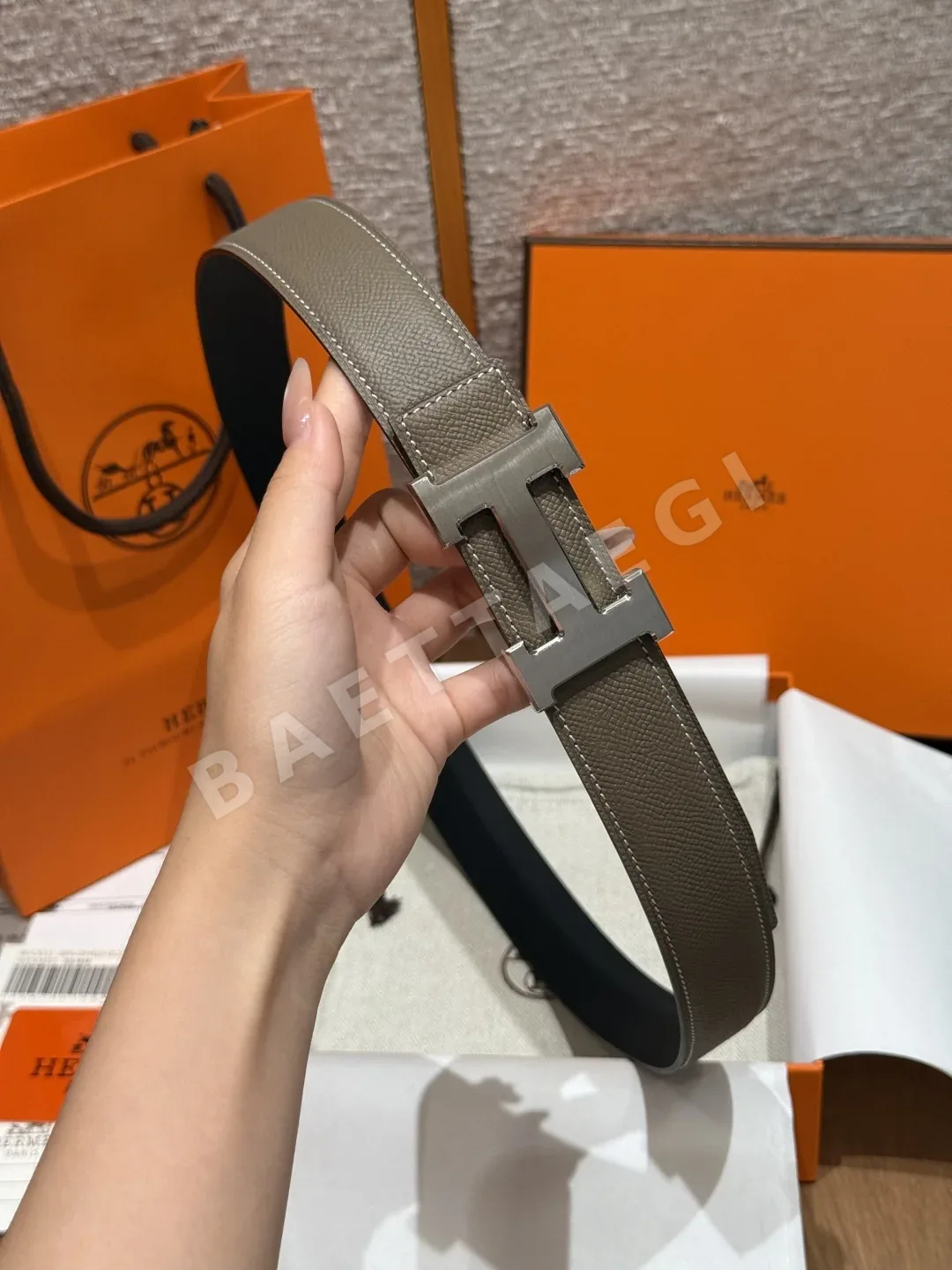 에르메스 콘스탄스 H 버클 리버시블 가죽 벨트 상세 이미지 3