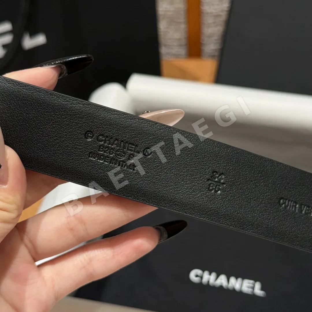 샤넬 클래식 더블 C 버클 소가죽 벨트 상세 이미지 8