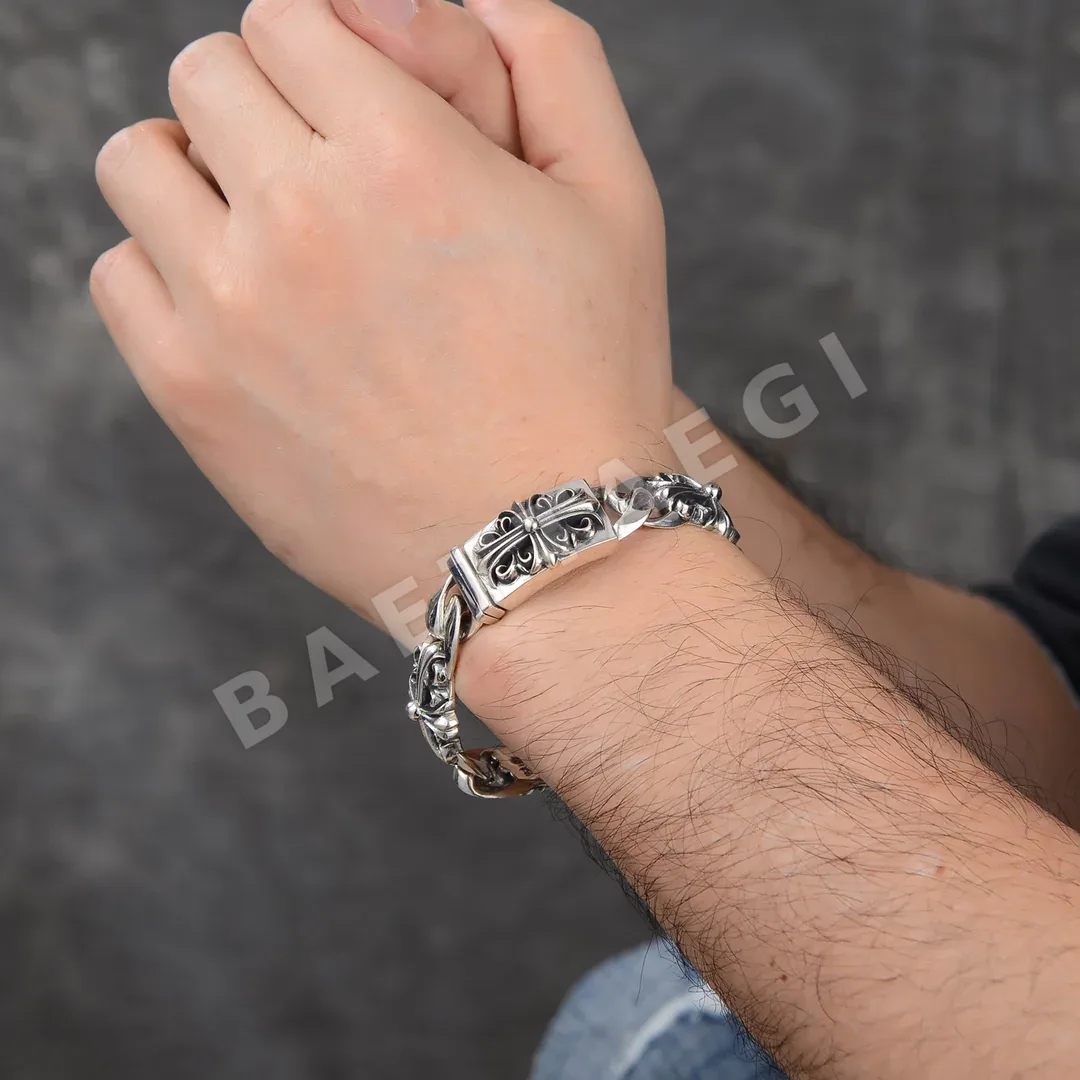 크롬하츠 크로스 플라워 팔찌 상세 이미지 2