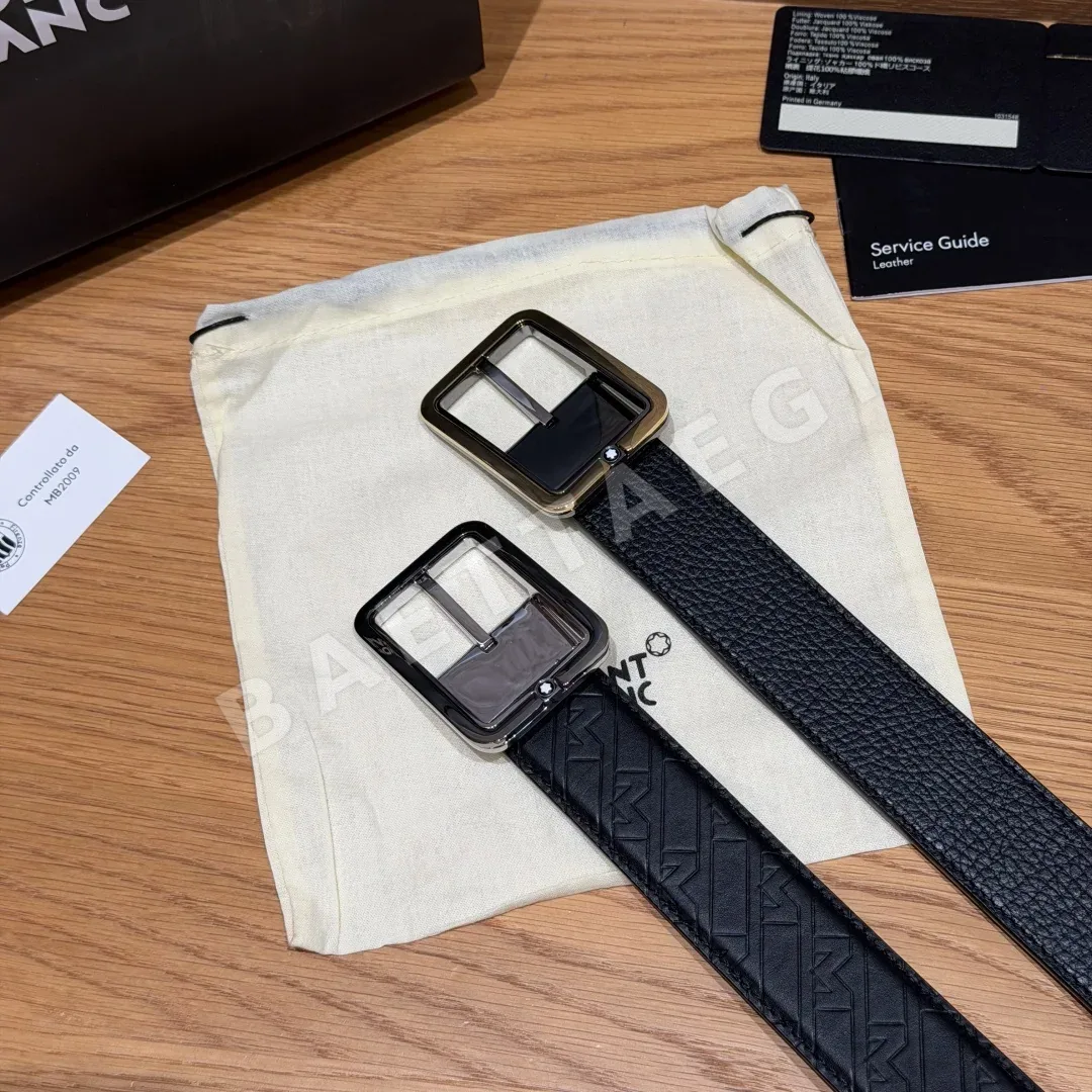 몽블랑 양면 가죽 리버시블 벨트 35mm 상세 이미지 2