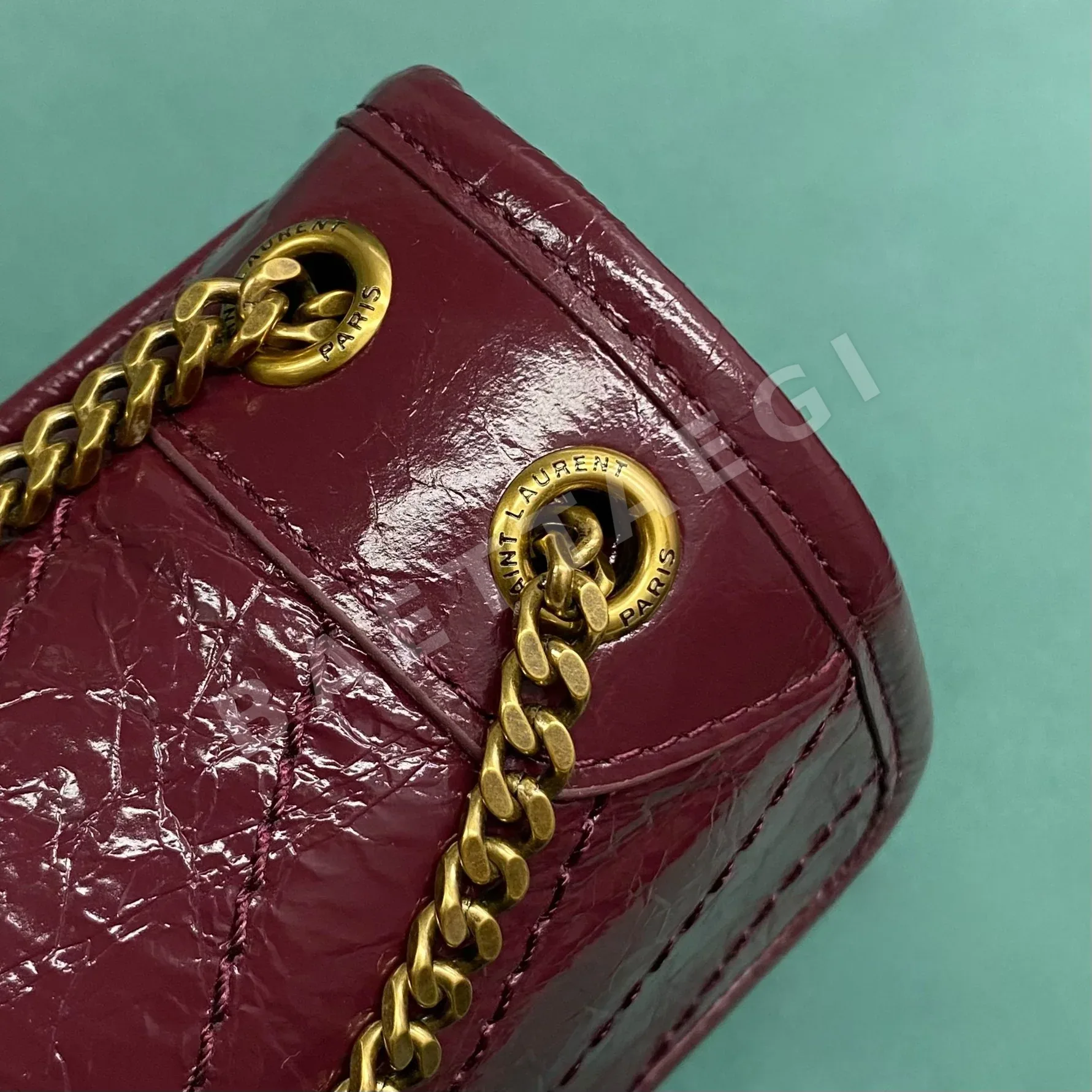생로랑 니키 램스킨 미니 숄더백 18 cm 상세 이미지 7
