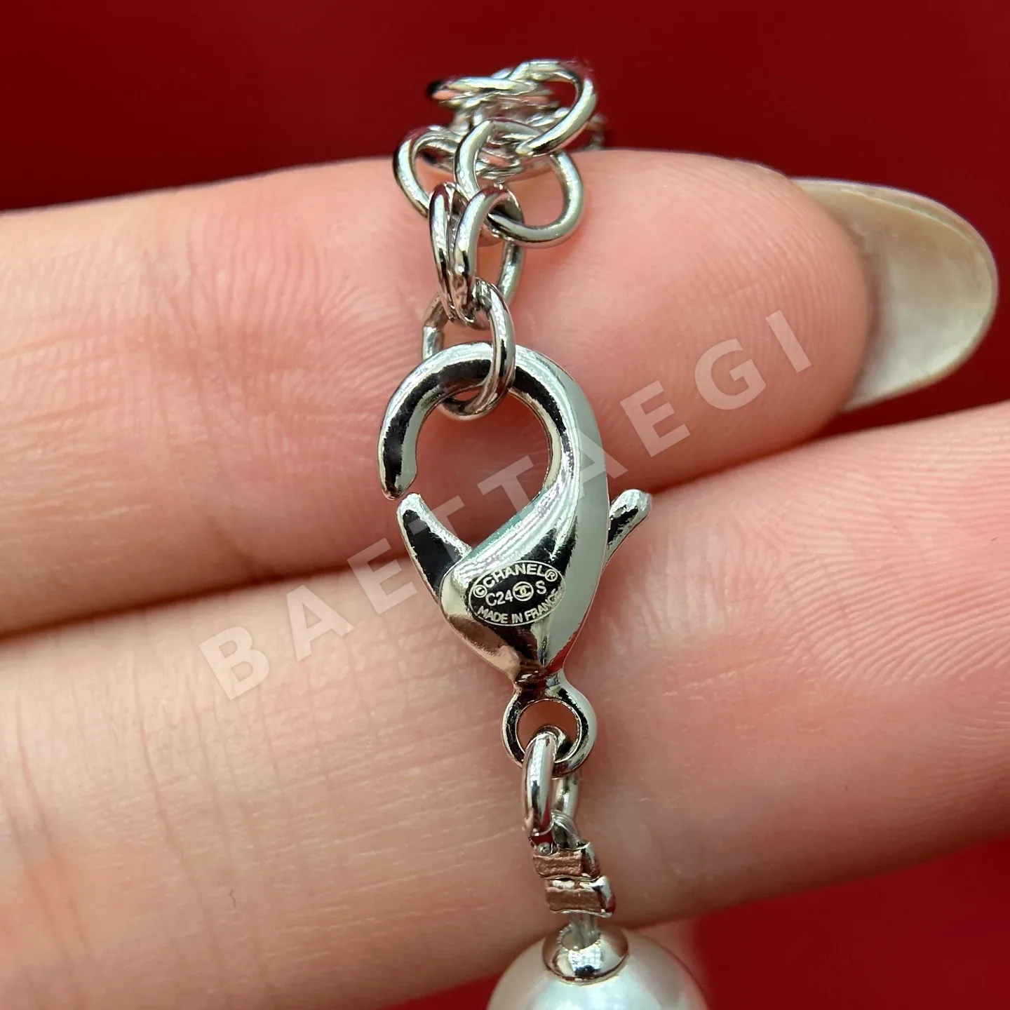 샤넬 더블 C 다이아몬드 진주 롱 목걸이 상세 이미지 9