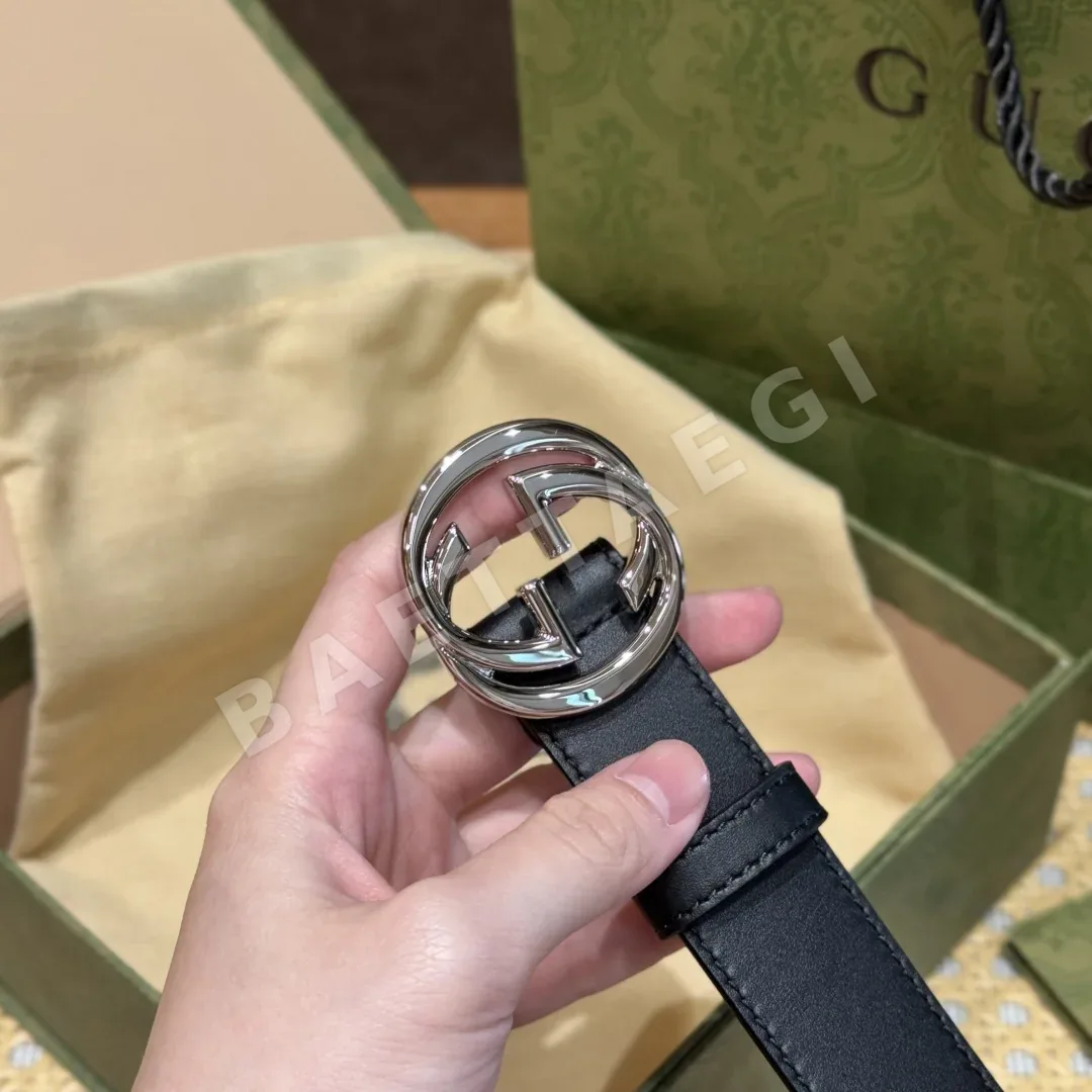 구찌 마몬트 실버 더블 G 가죽 벨트 3.0 CM 상세 이미지 6