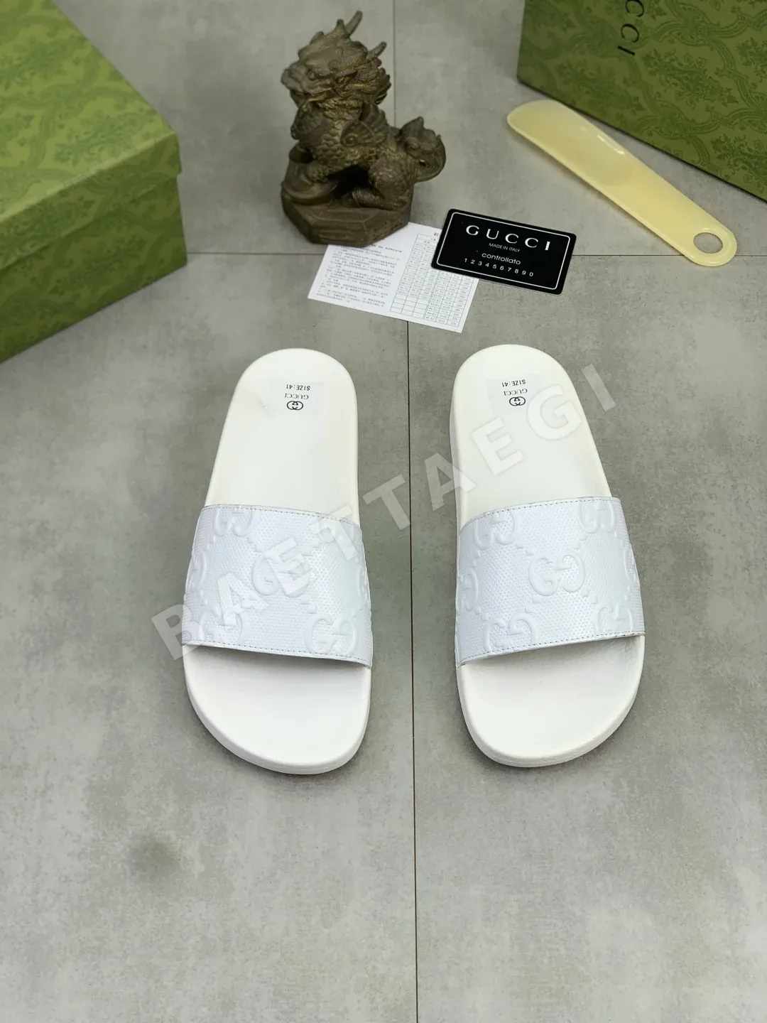 구찌 더블 G 콤비네이션 슬리퍼 상세 이미지 2