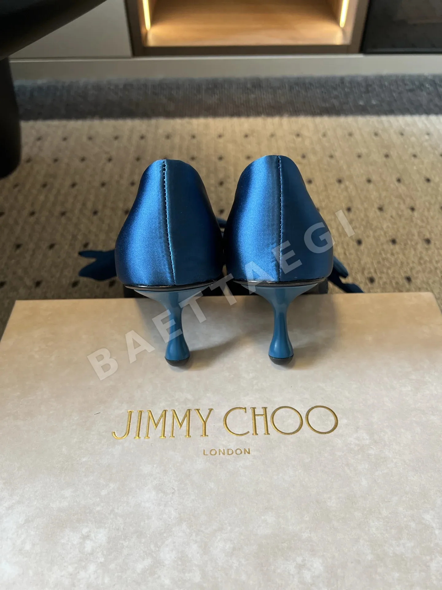 지미추 새틴 리본 오픈토 하이힐 5 cm 상세 이미지 9