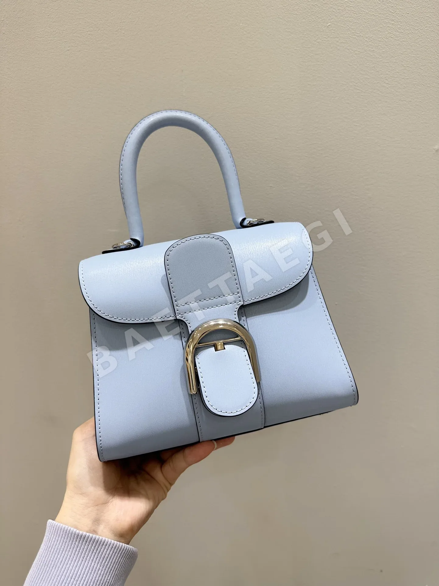 델보 더블 링 브릴리언트 박스 램스킨 숄더백 상세 이미지 2