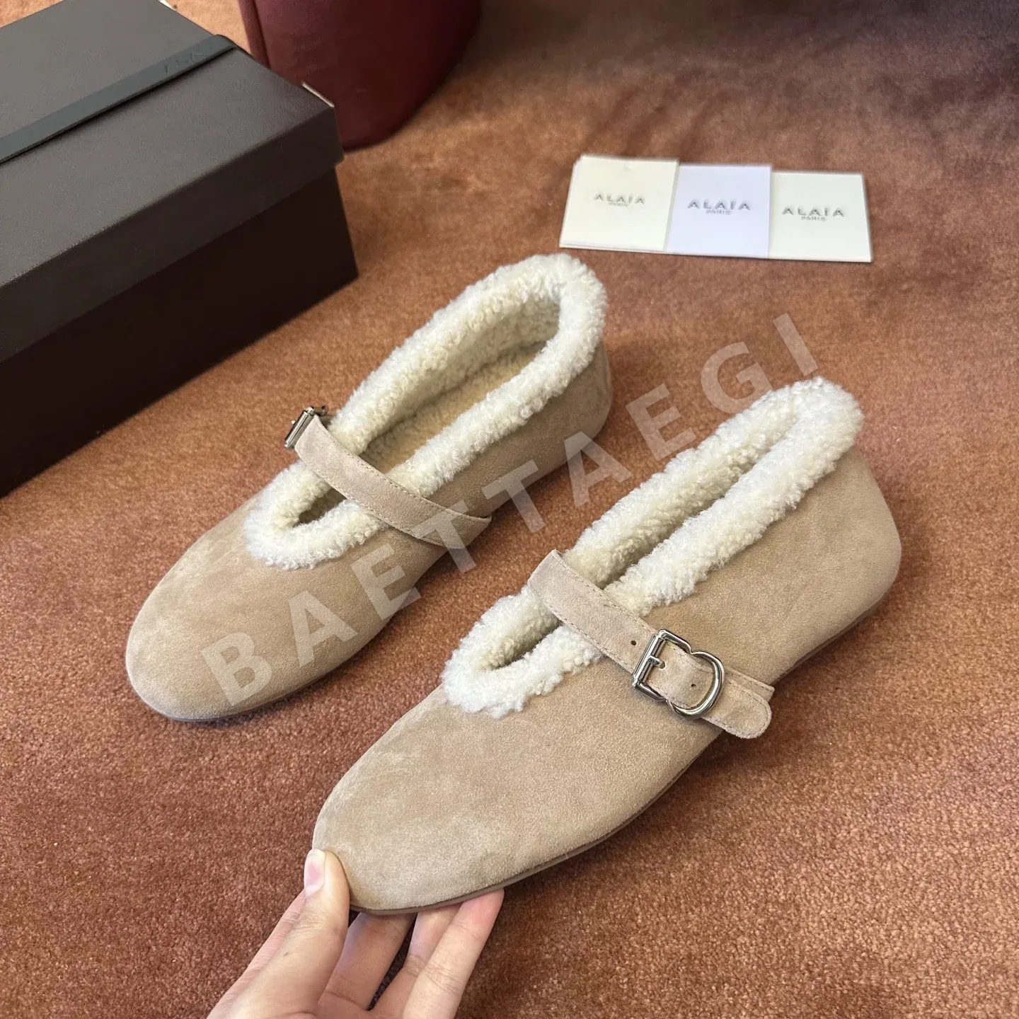 알라이아 짜임 발레 슈즈 상세 이미지 2
