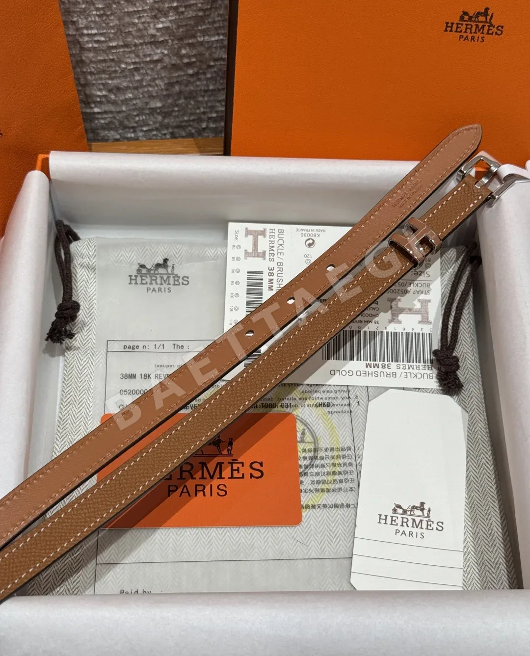 에르메스 팝 H 에포손 카프스킨 벨트 상세 이미지 5