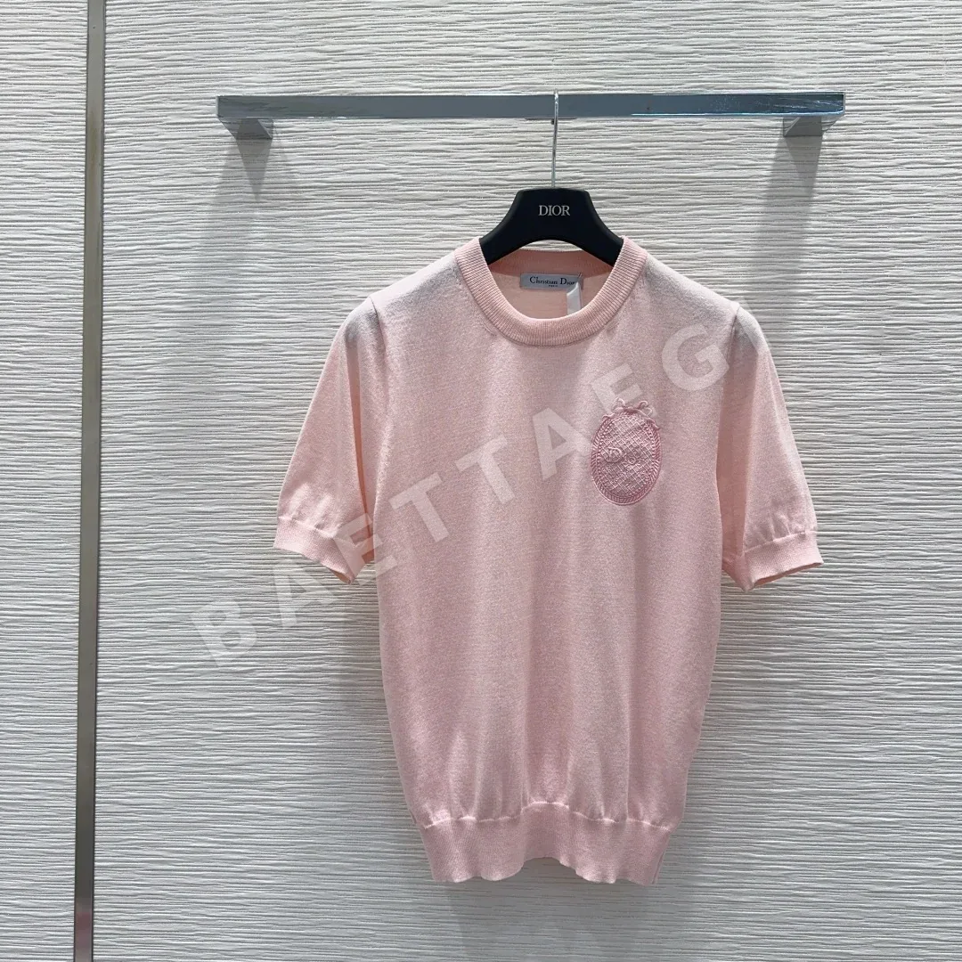 디올 울 클래식 여성 반팔 스웨터 54366