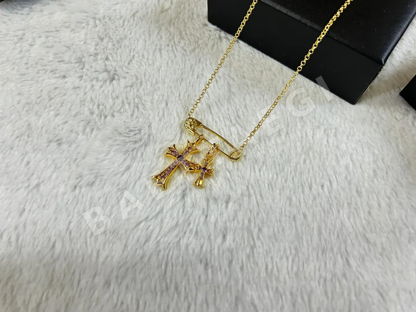 크롬하츠 더블 크로스 목걸이 상세 이미지 2