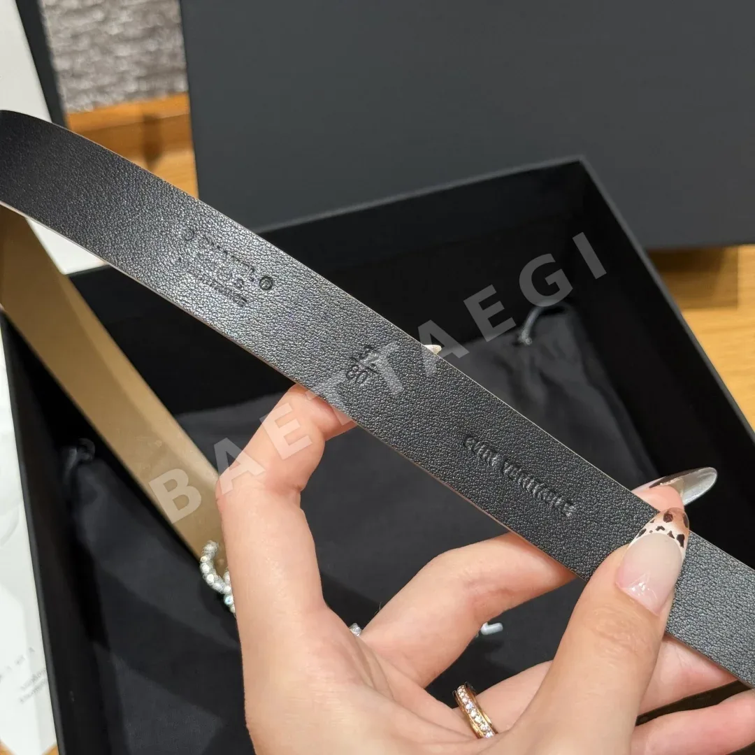 샤넬 더블 C 크리스탈 버클 소가죽 벨트 상세 이미지 9