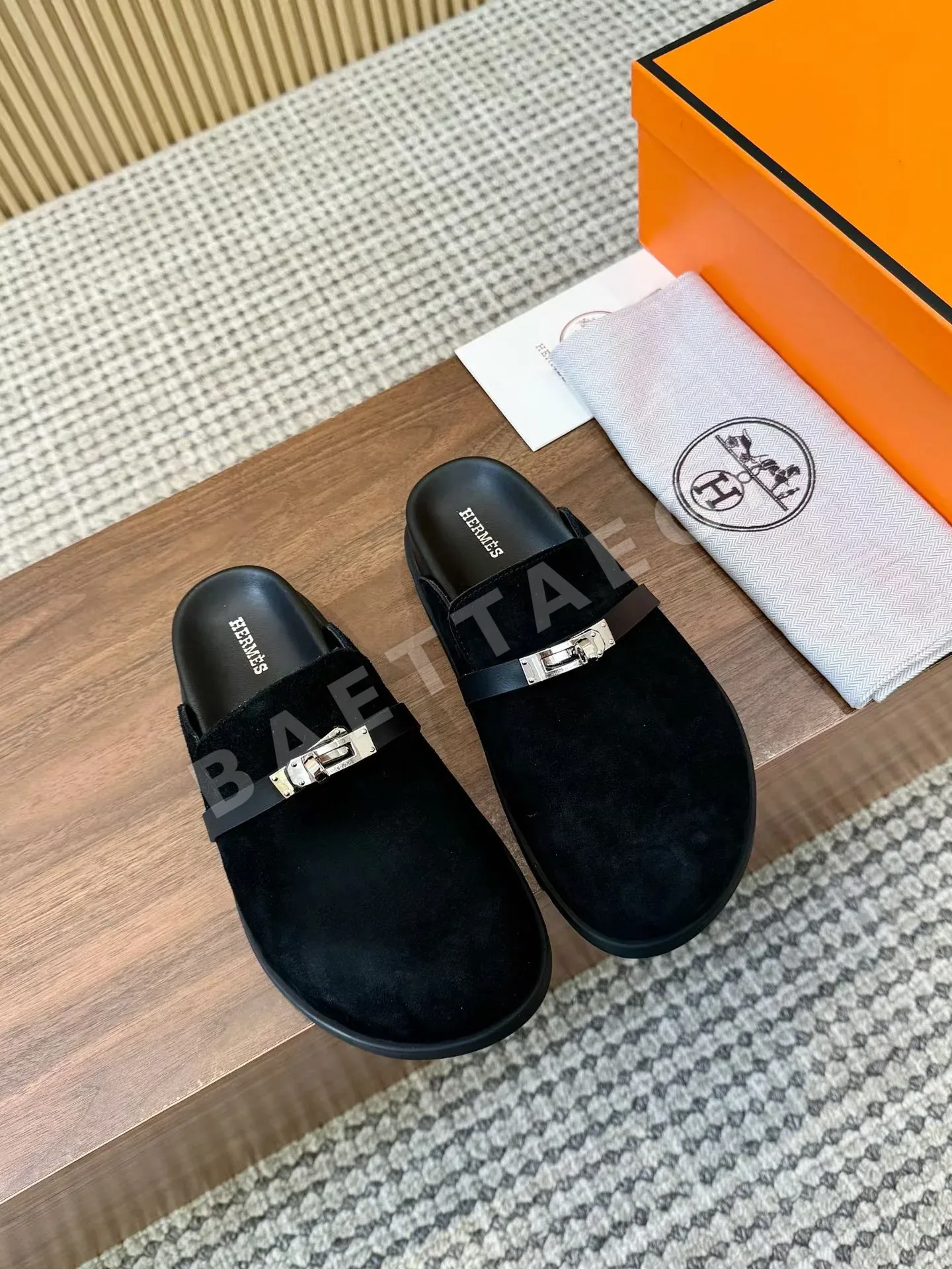 에르메스 뮬 슬리퍼 남녀신발 램스킨 상세 이미지 2