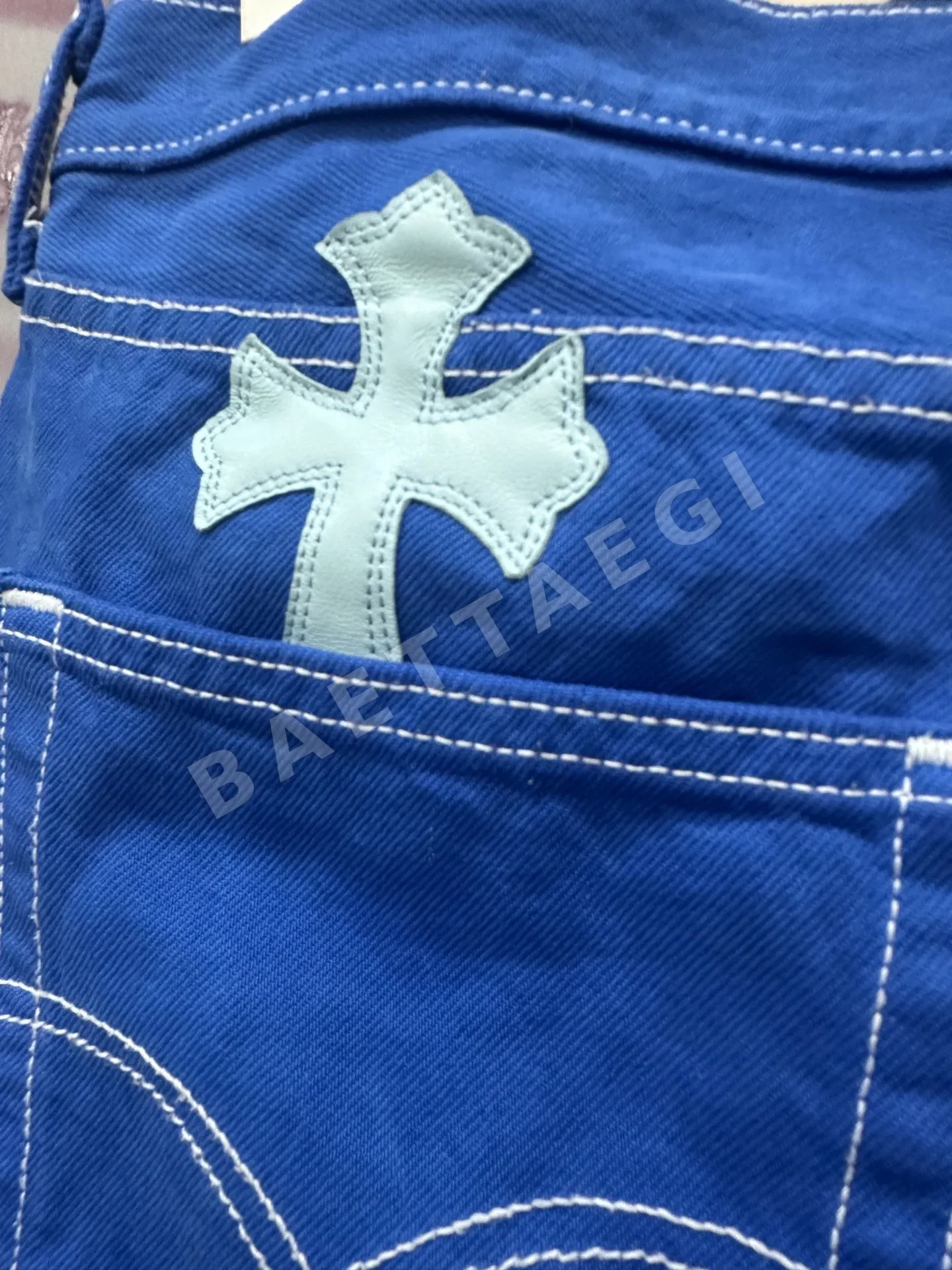 크롬하츠 남성 빈티지 염색 바지 상세 이미지 10