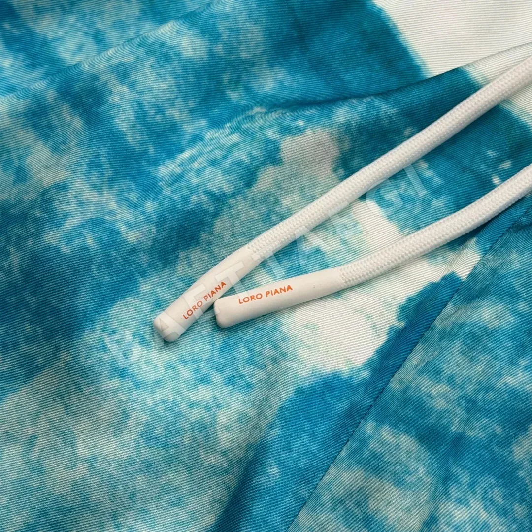 로로피아나 라 피시나 프린트 뽕나무 실크 남성 반바지 상세 이미지 8