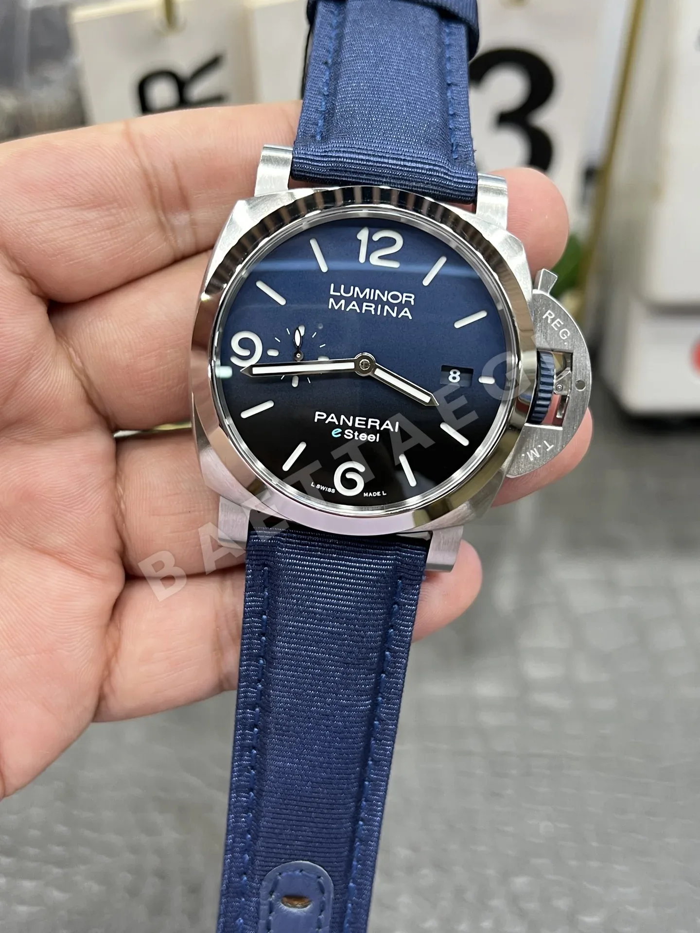 파네라이 PAM1157 블루 다이얼 자동 VS 공장 레플리카 43762 Panerai 상세 이미지 3