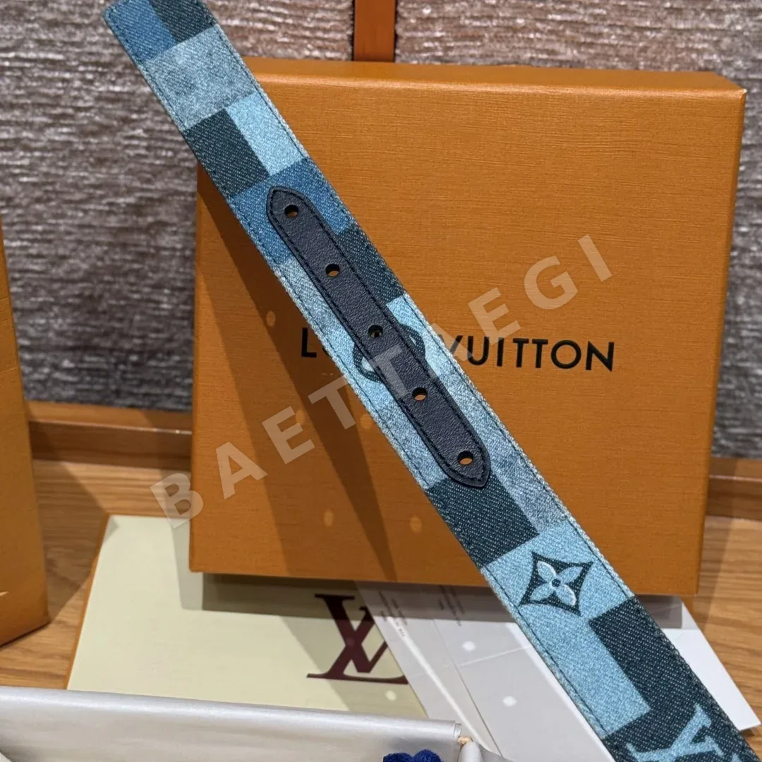 루이비통 뉴 데님 컬러 블록 벨트 상세 이미지 7
