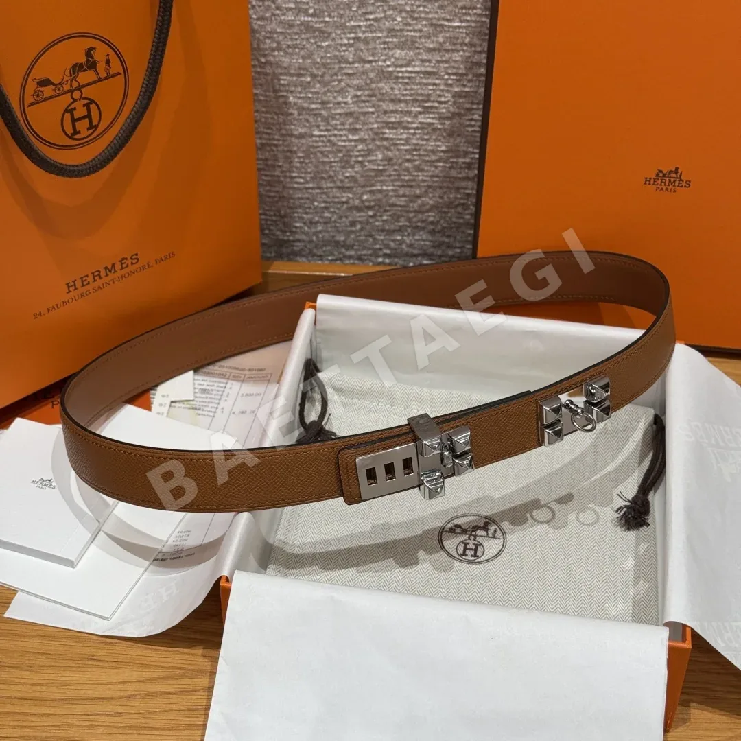에르메스 코리에 드 시앙 32mm 앱송 가죽 벨트 상세 이미지 4