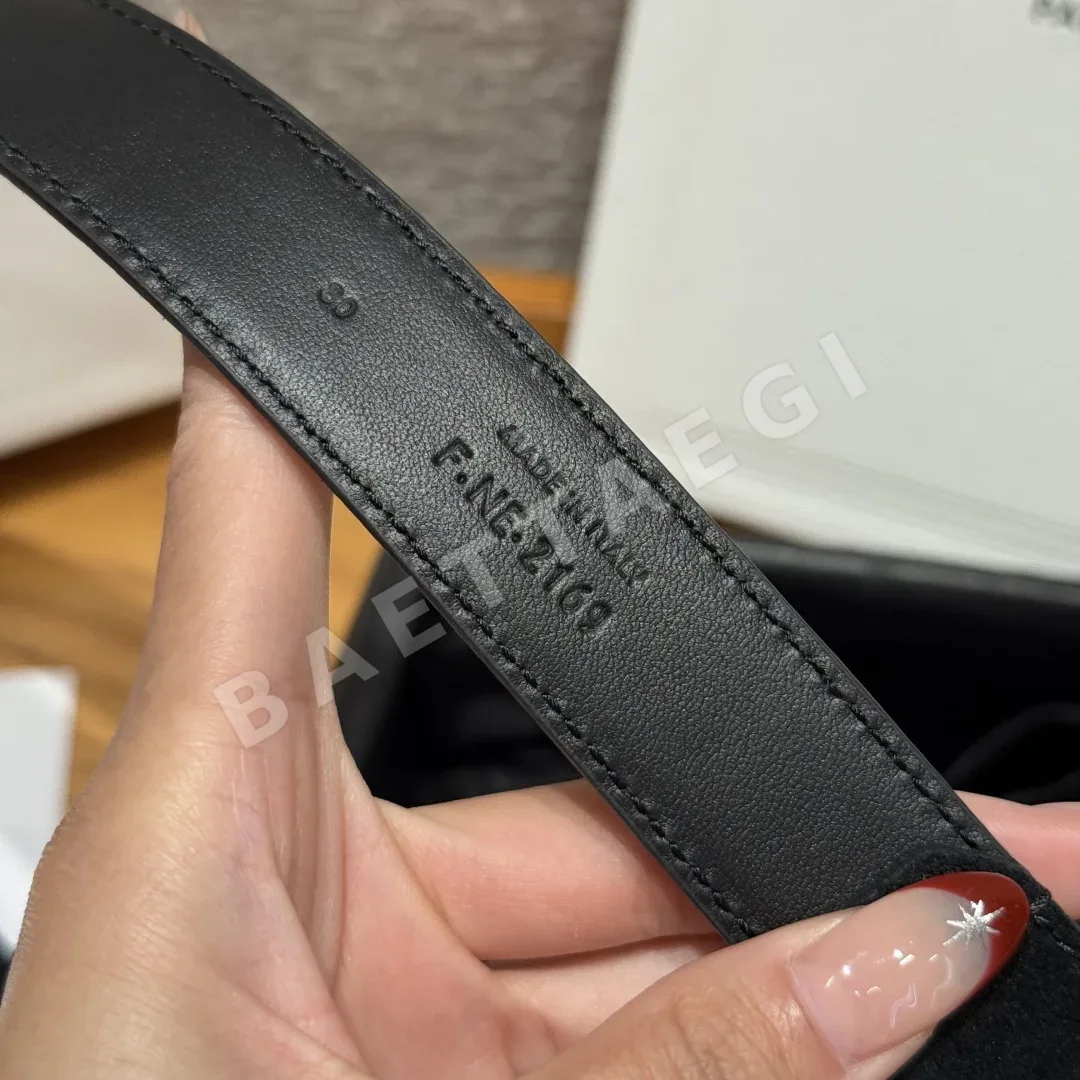 셀린느 웨스턴 골드 버클 스웨이드 소가죽 벨트 상세 이미지 6