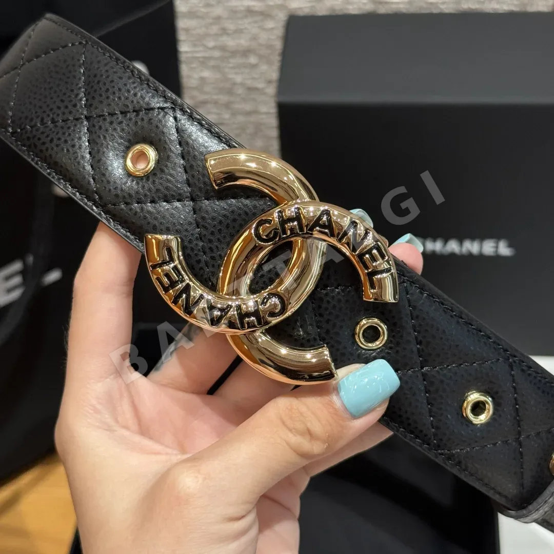 샤넬 램스킨 골드 더블 C 버클 벨트 상세 이미지 5