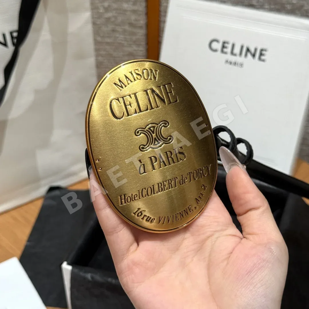 셀린느 메종 13mm 라펠 버클 가죽 벨트 상세 이미지 4