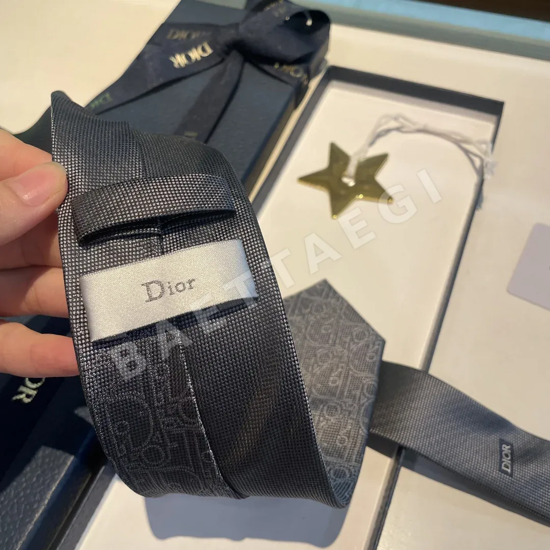 디올 로고 자카드 톤온톤 넥타이 상세 이미지 6
