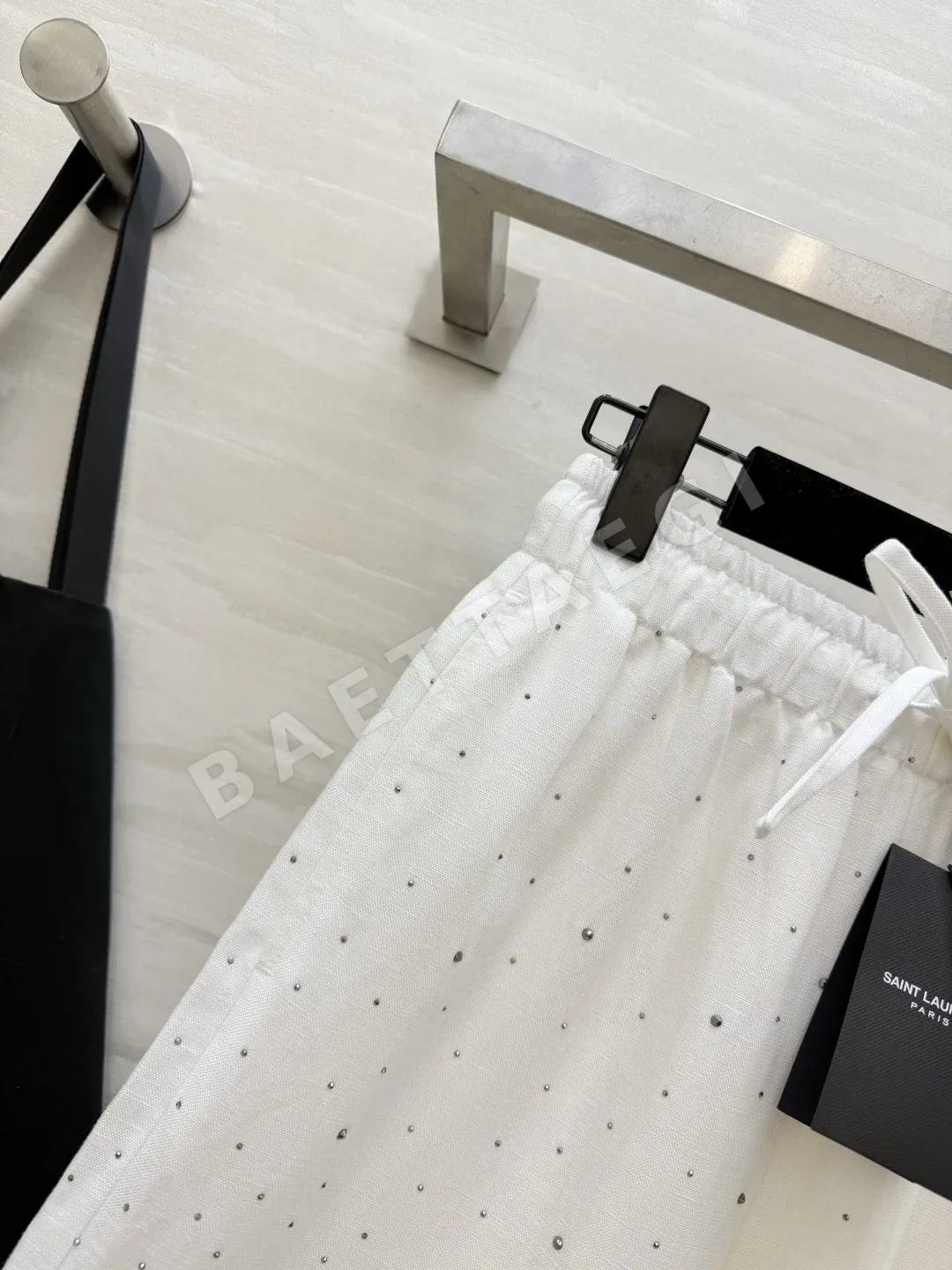 생로랑 별 장식 와이드 린넨 여성 바지 상세 이미지 5